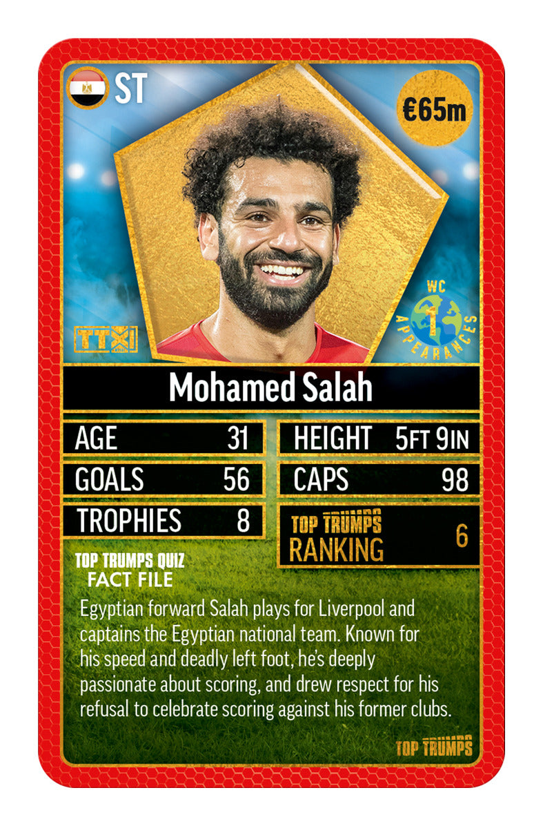 Top Trumps World Football Stars Top 200 Pack 4 Card Game