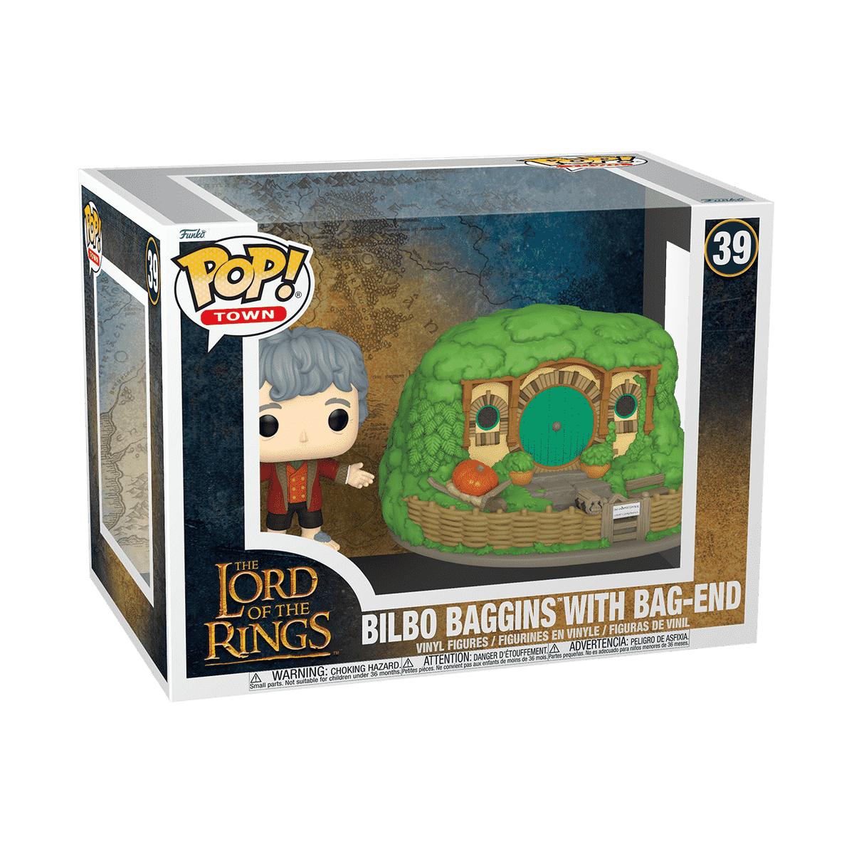 Funko Pop! Town The Lord of the Rings Bilbo Baggins with Bag-End #39