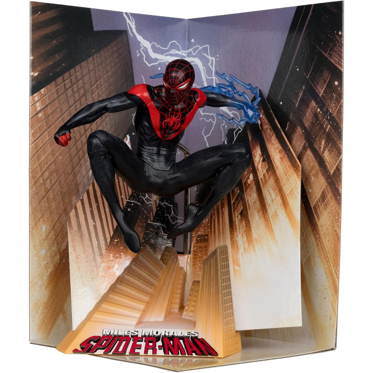 McFarlane Toys Marvel Spider-Man Miles Morales 1:10 Scale Collectible Figure with Scene