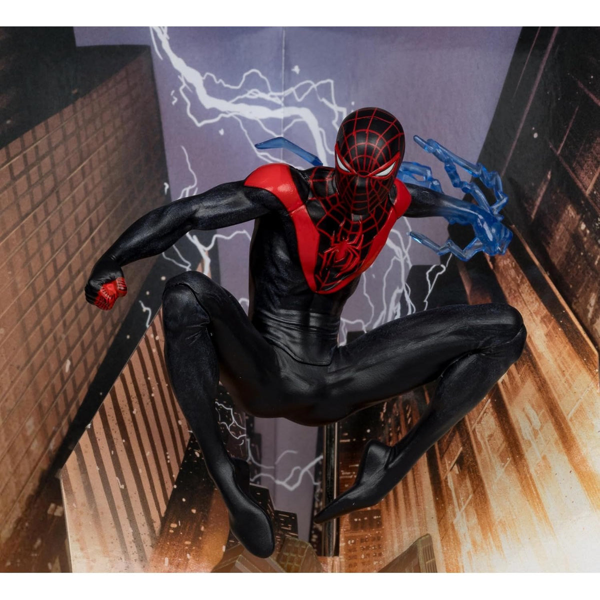 McFarlane Toys Marvel Spider-Man Miles Morales 1:10 Scale Collectible Figure with Scene