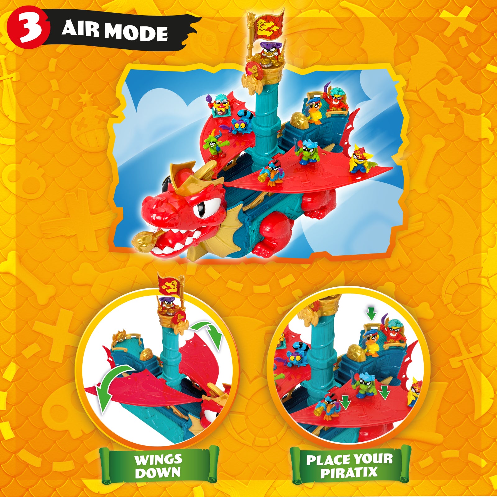 Piratix Dragon Ship 3-in-1 Pirate Playset