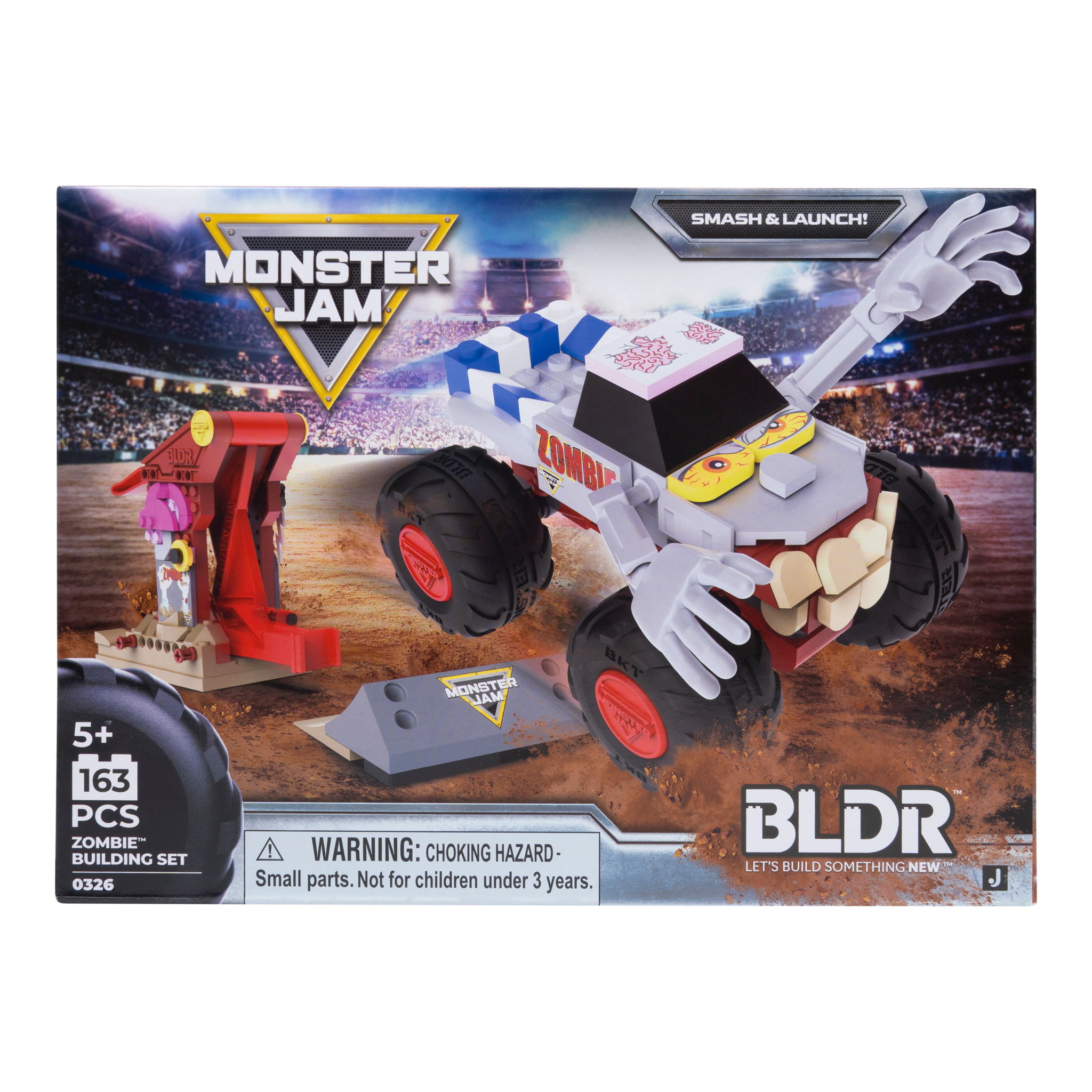 BLDR Monster Jam Zombie Smash & Launch Building Set