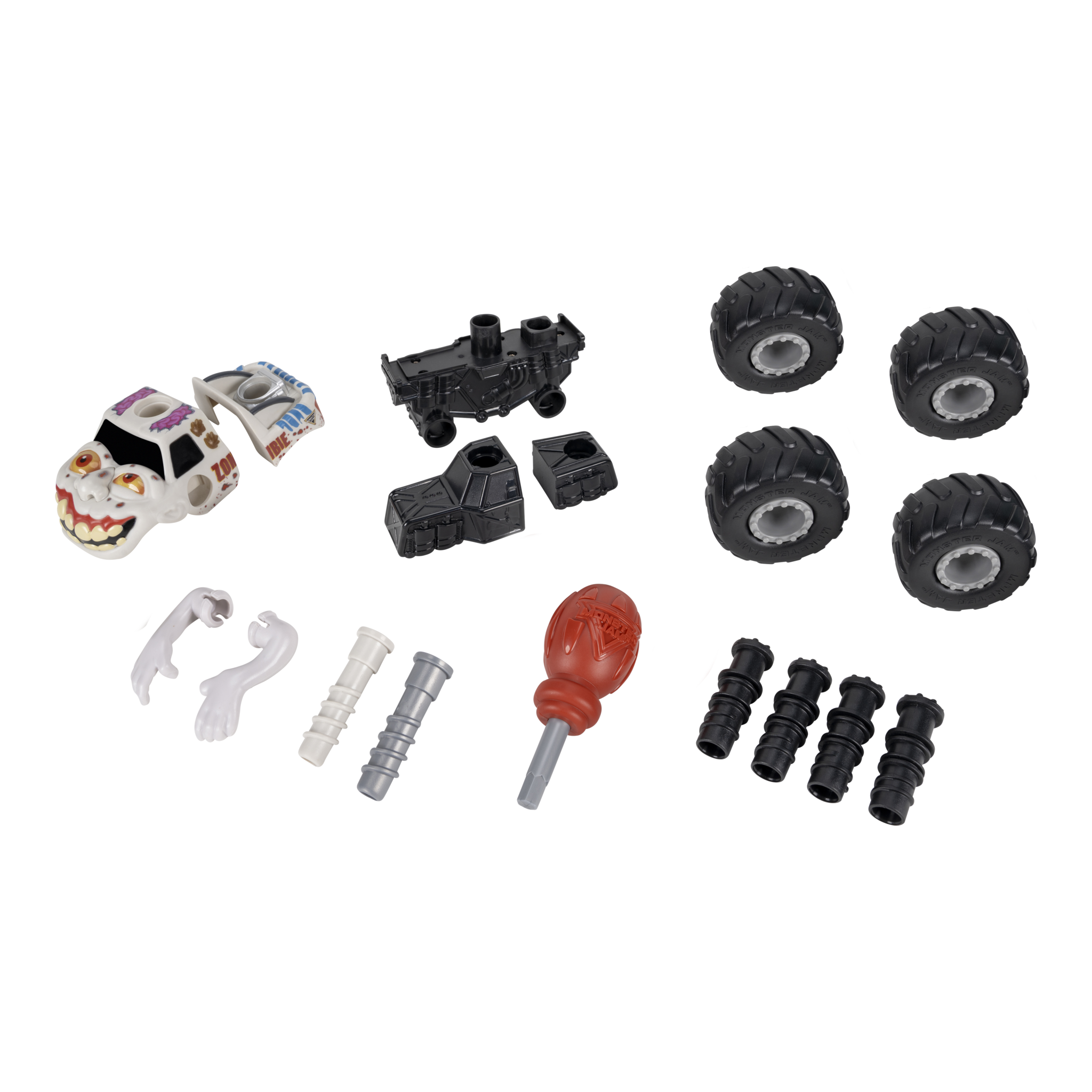 Monster Jam Zombie Monstruction Truck 5-Inch Buildable Vehicle
