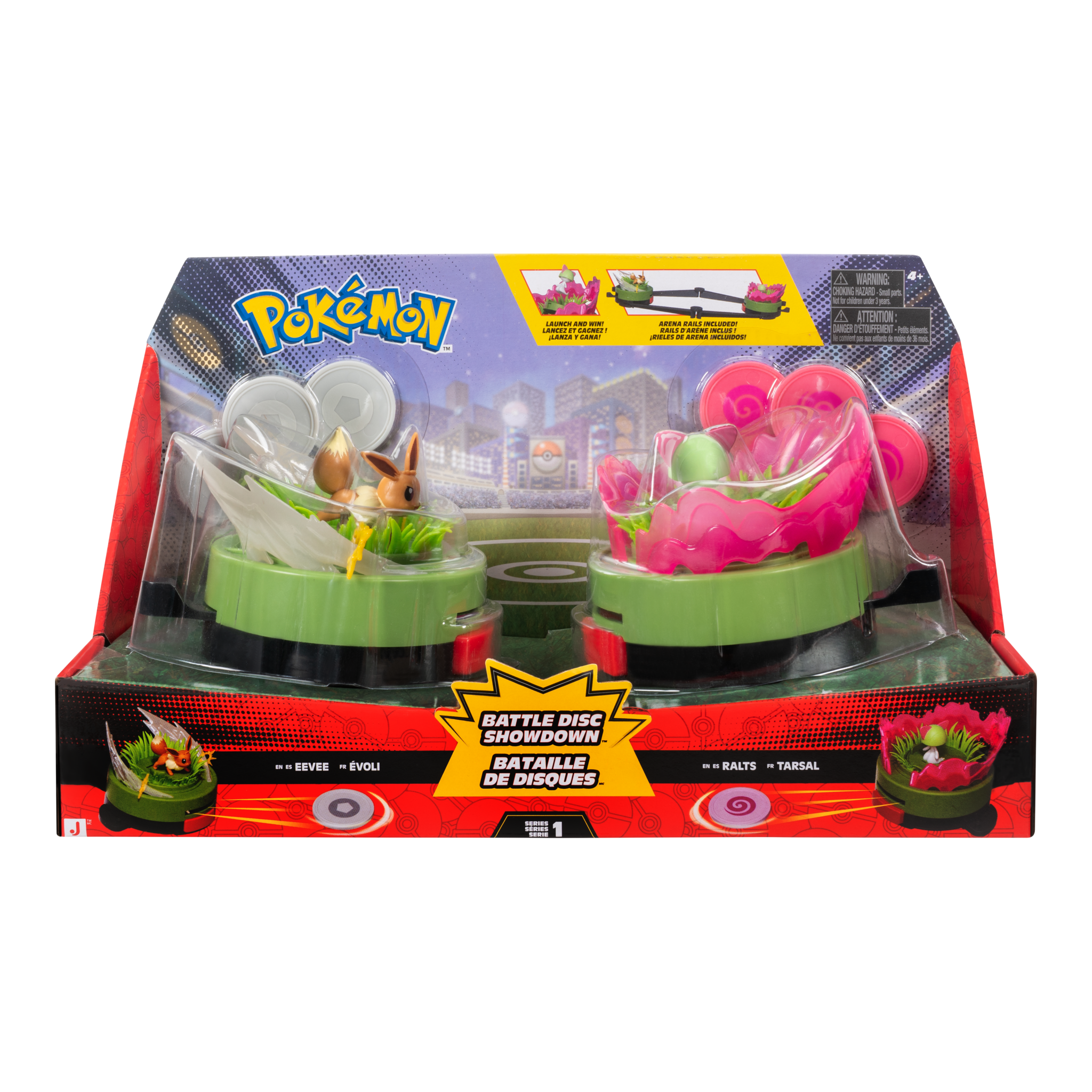 Pokémon Battle Disc Showdown Game with Eevee and Ralts