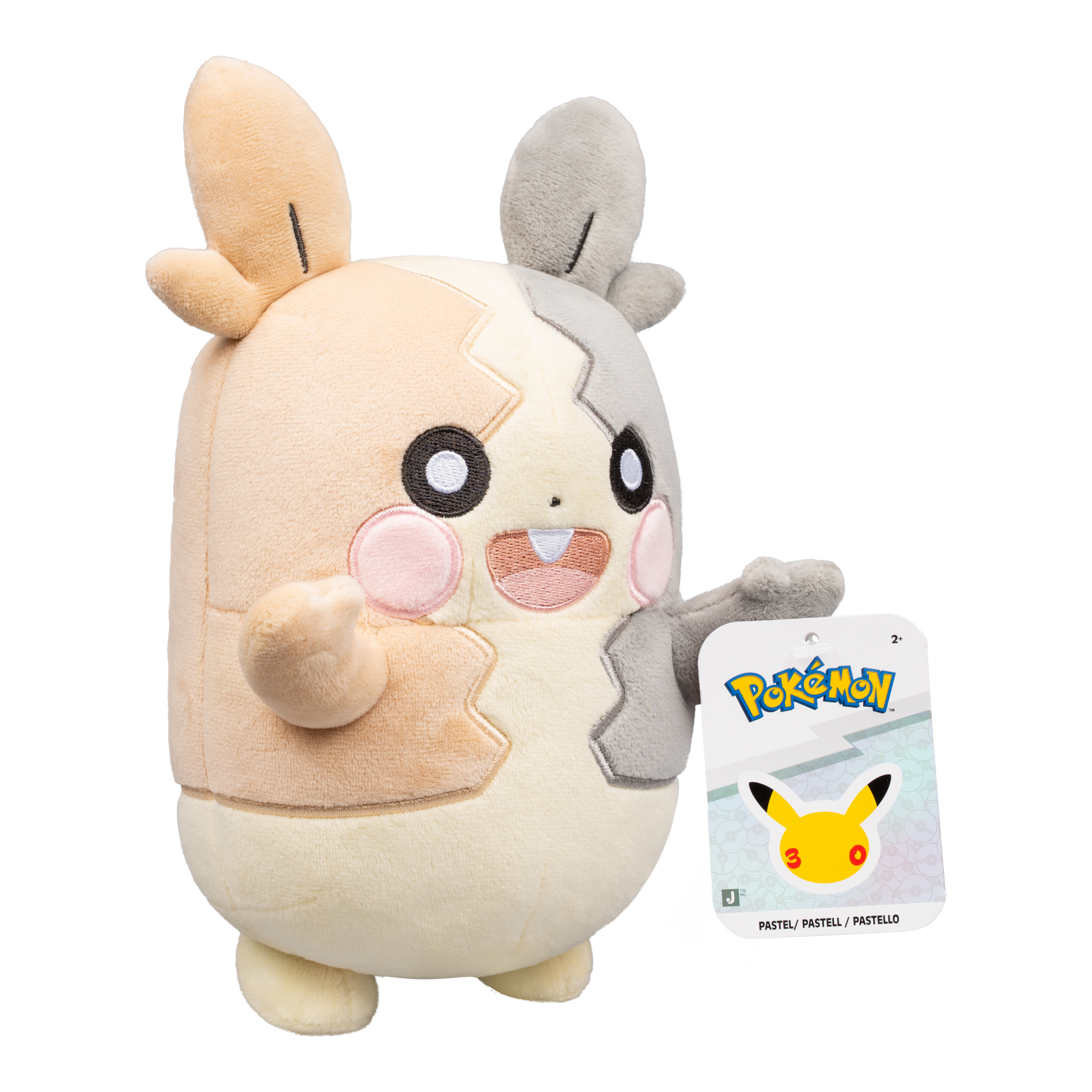 Pokémon 30th Anniversary Pastel Morpeko Full Belly Plush 8in