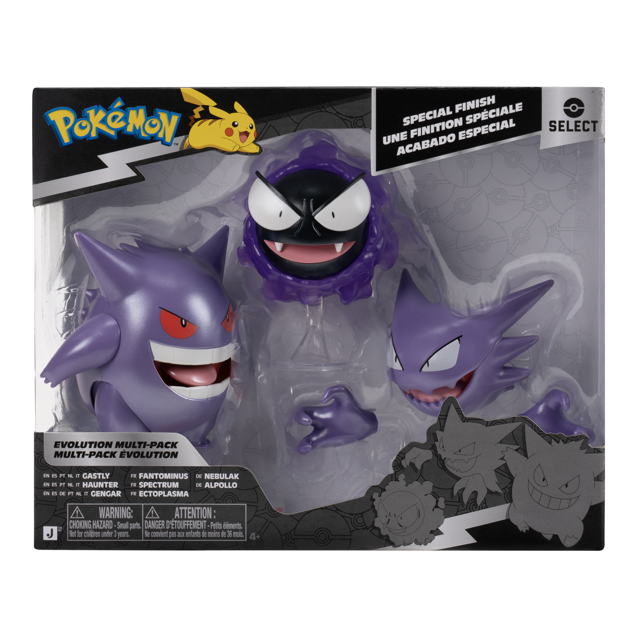 Pokémon Select Evolution Multipack Gastly, Haunter & Gengar Figures