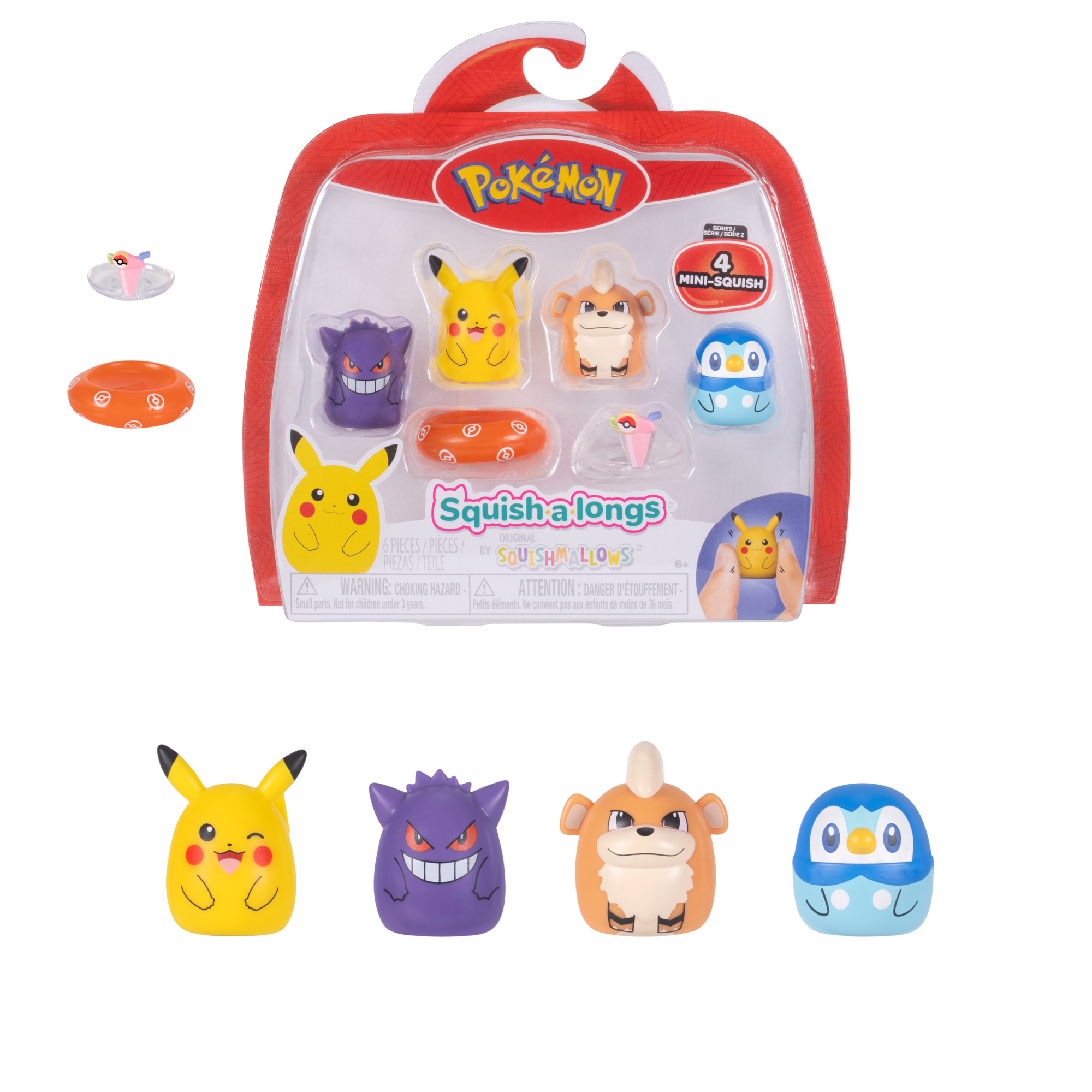 Squishmallows Pokémon Squish-a-longs Mini-Squish 4-Pack Style 2 Wave 2