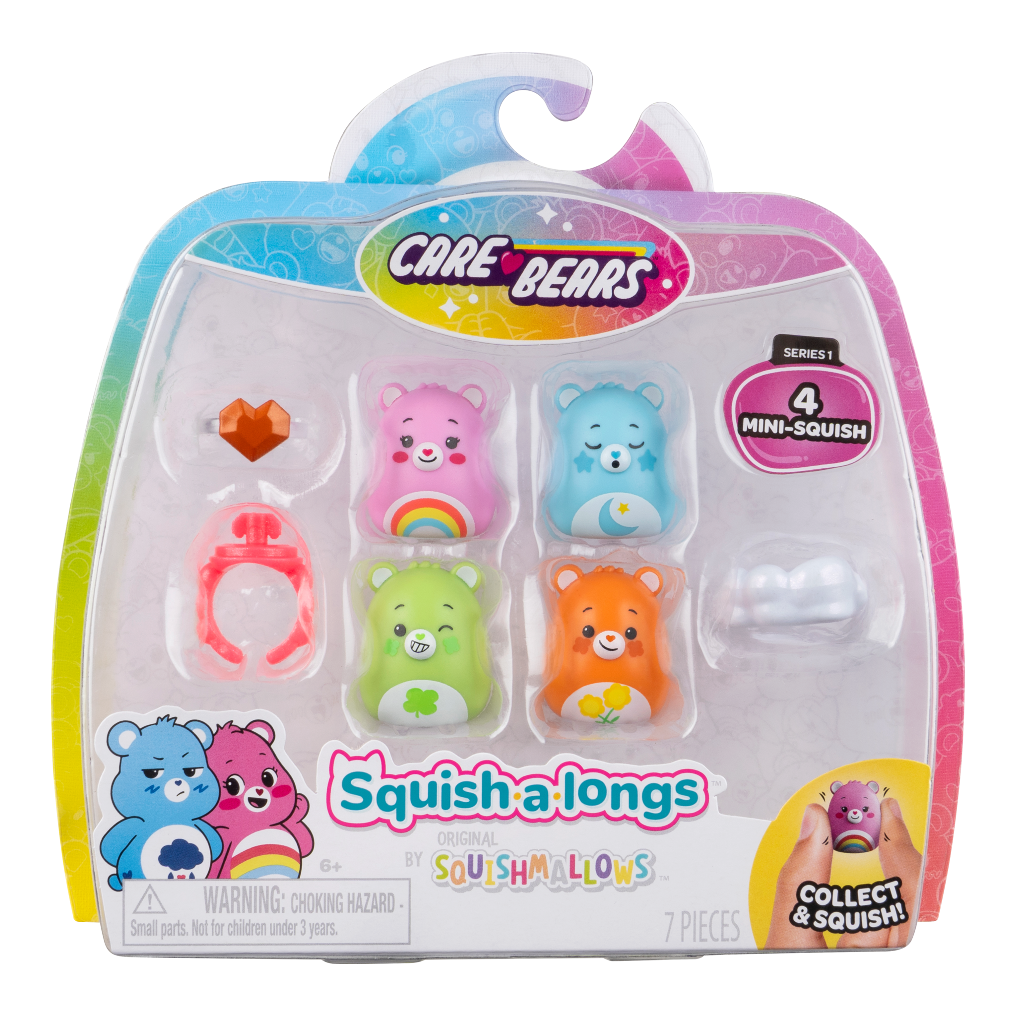 Squishmallows Squish-a-longs Care Bears Mini-Squish 4-Pack Series 1 Style 1