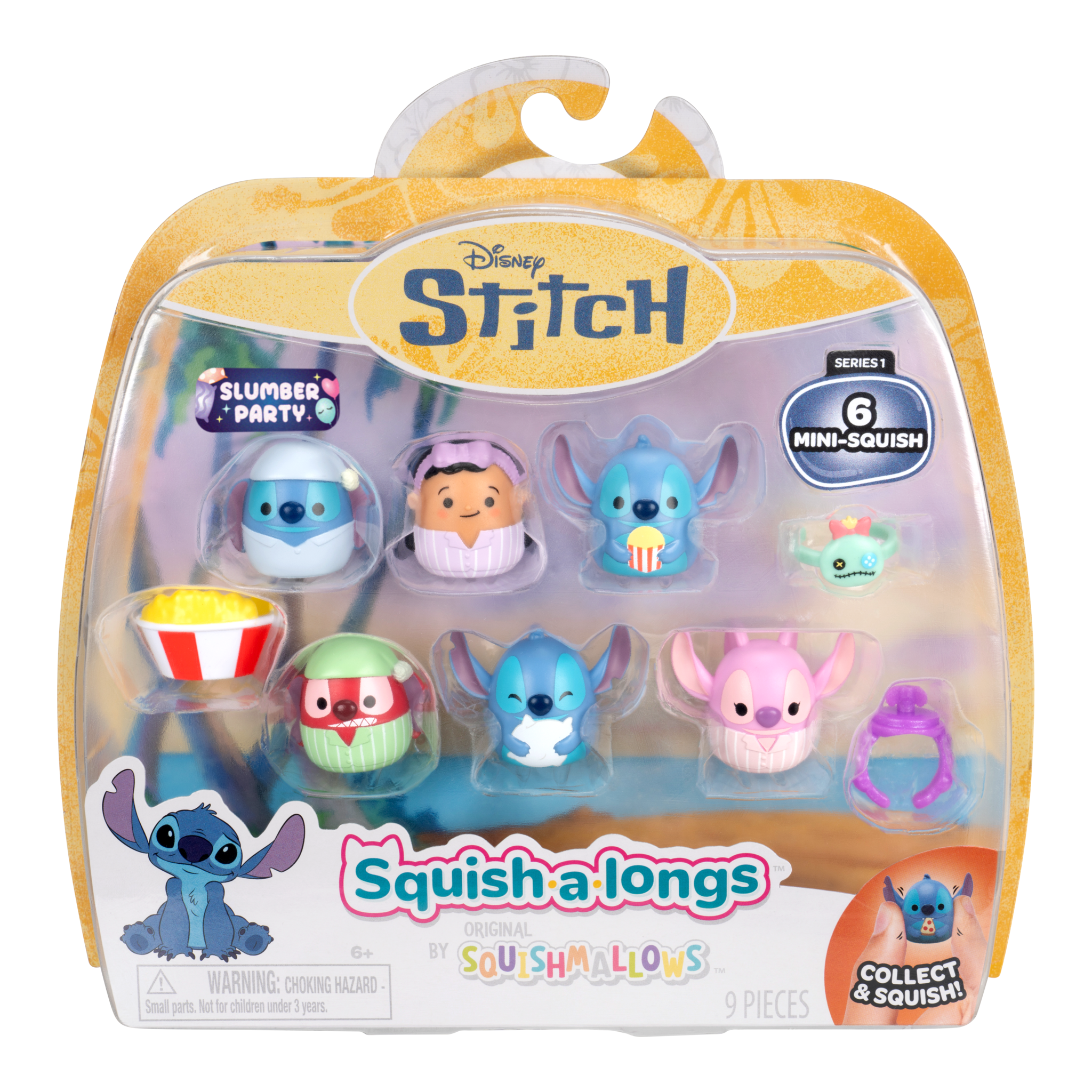 Disney Stitch Squish-a-longs 6-Figure Pack – Style 2