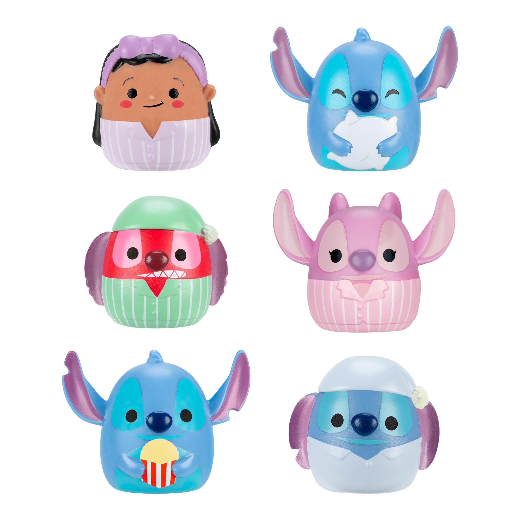 Disney Stitch Squish-a-longs 6-Figure Pack – Style 2