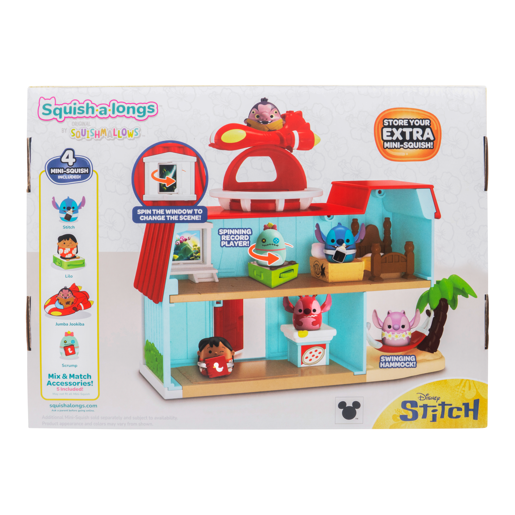 Squish-a-longs Disney Stitch Lilo's House Playset