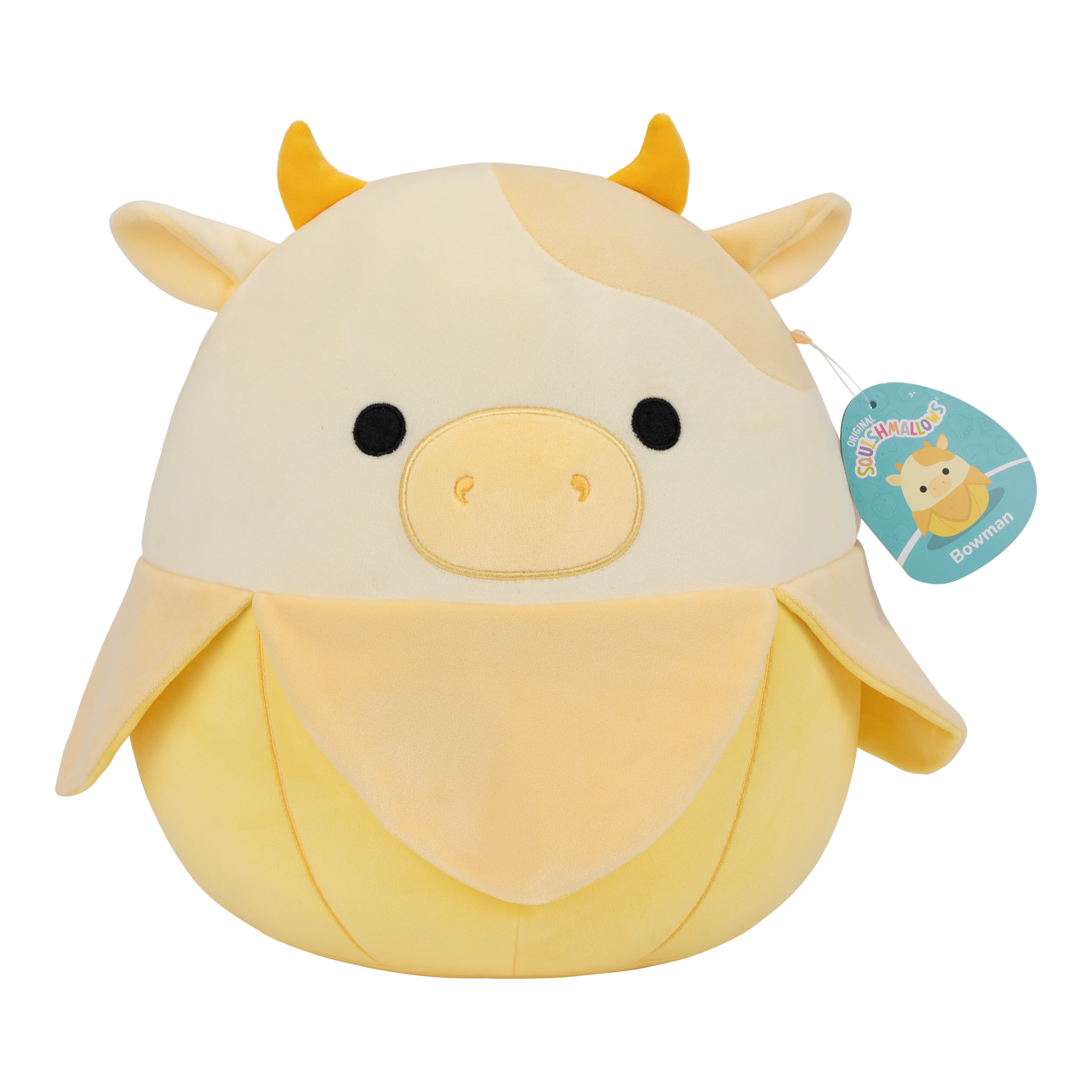 Squishmallows Bowman Banana Cow Plush 30cm