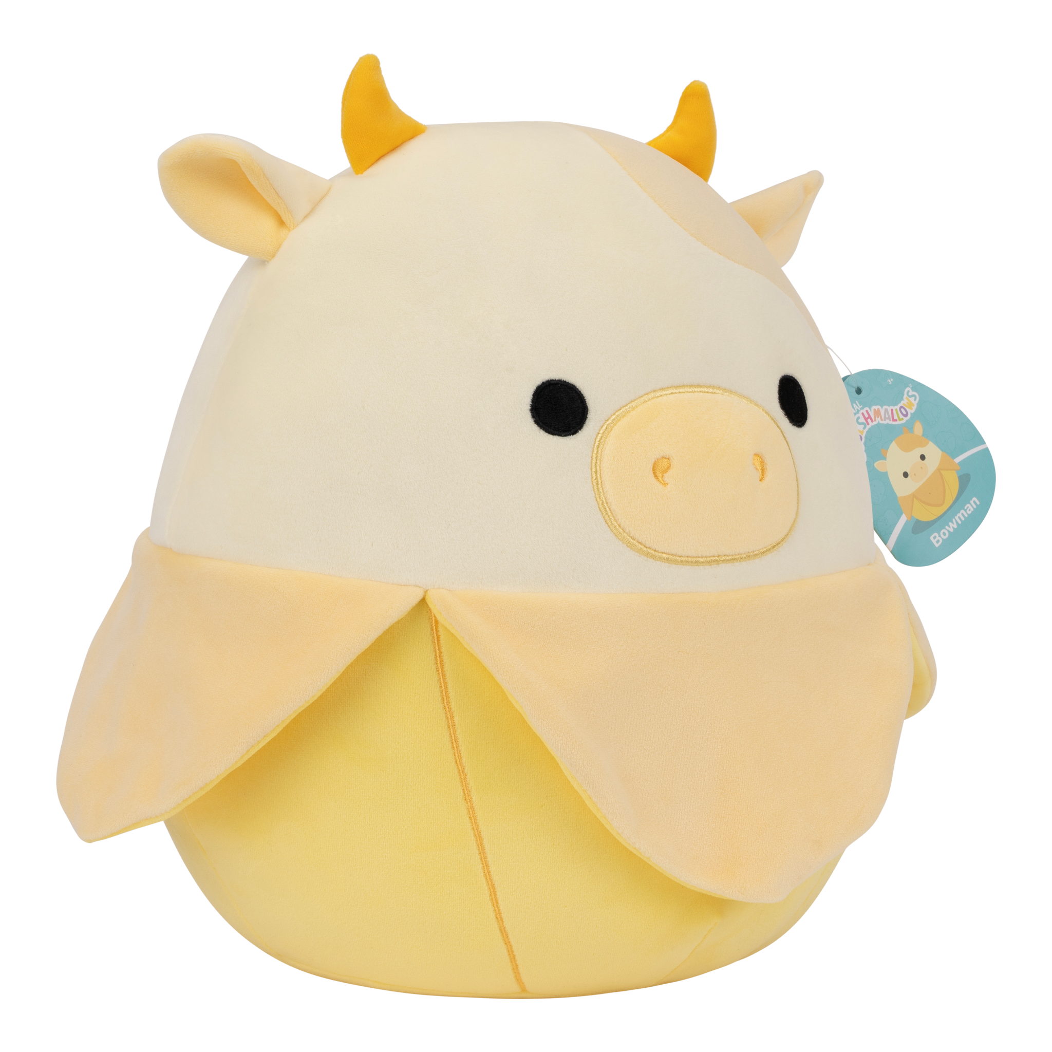 Squishmallows Bowman Banana Cow Plush 30cm