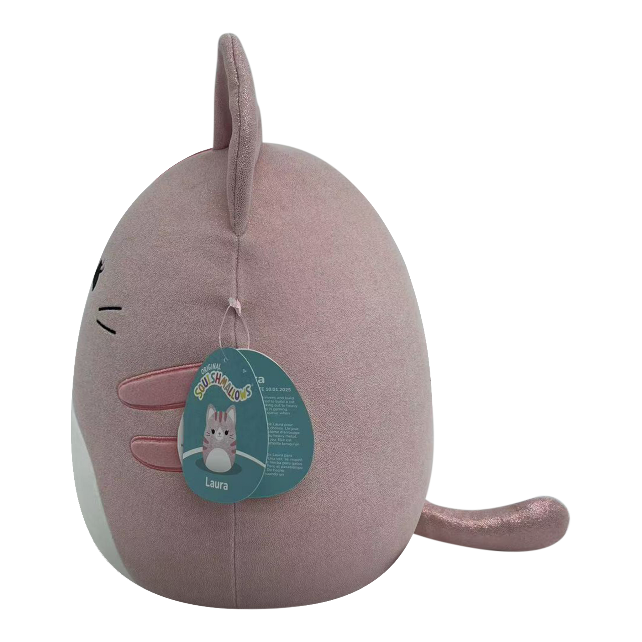 Squishmallows Laura Pink Tabby Cat 12-Inch Plush