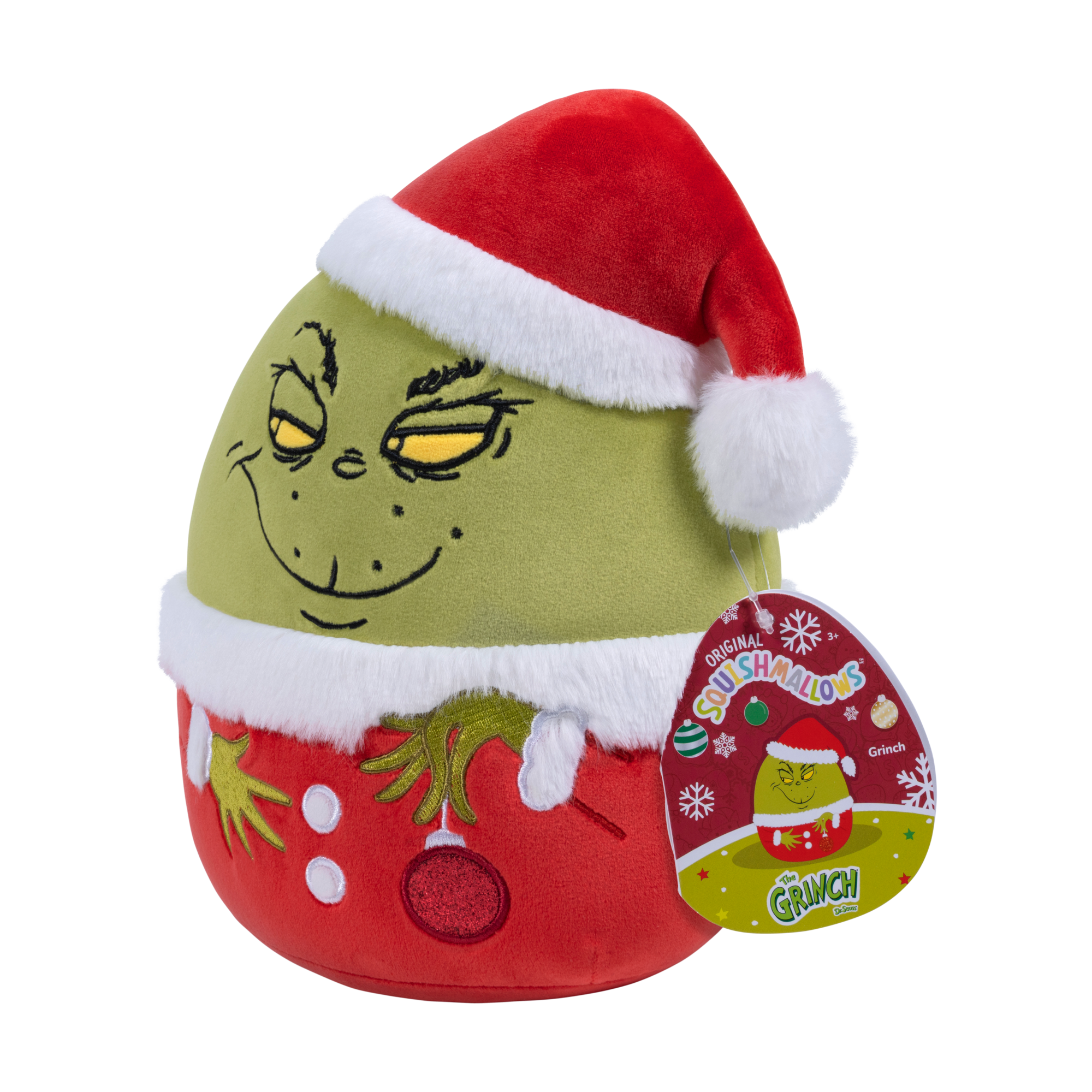 Squishmallows The Grinch in Santa Hat 8-Inch Plush