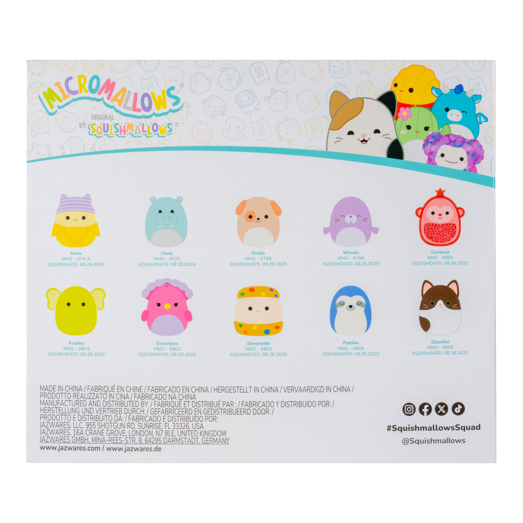 Squishmallows Micromallows 2.5-Inch Plush 10-Pack