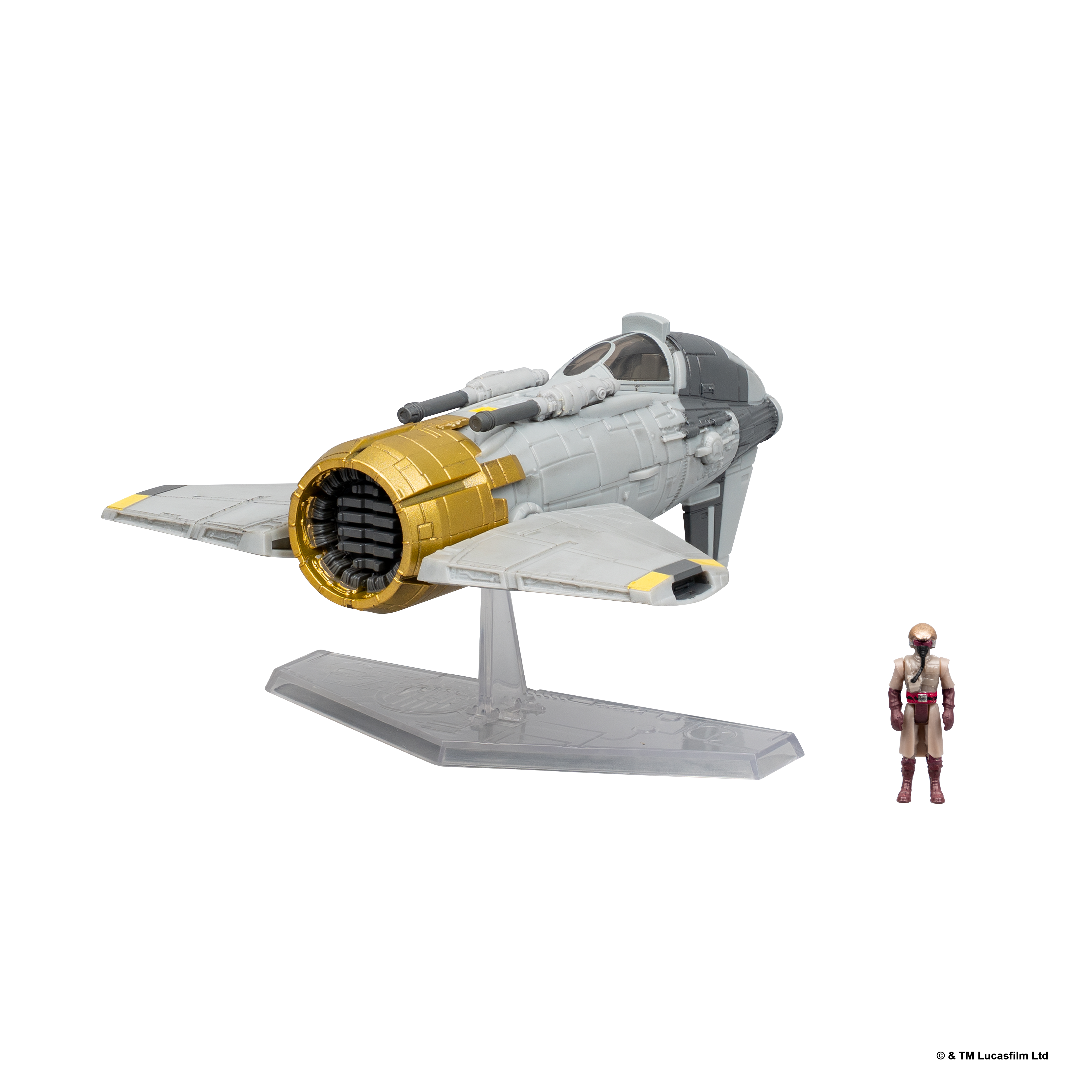 Star Wars Micro Galaxy Squadron Fiend Fighter with Star Navigator Guard
