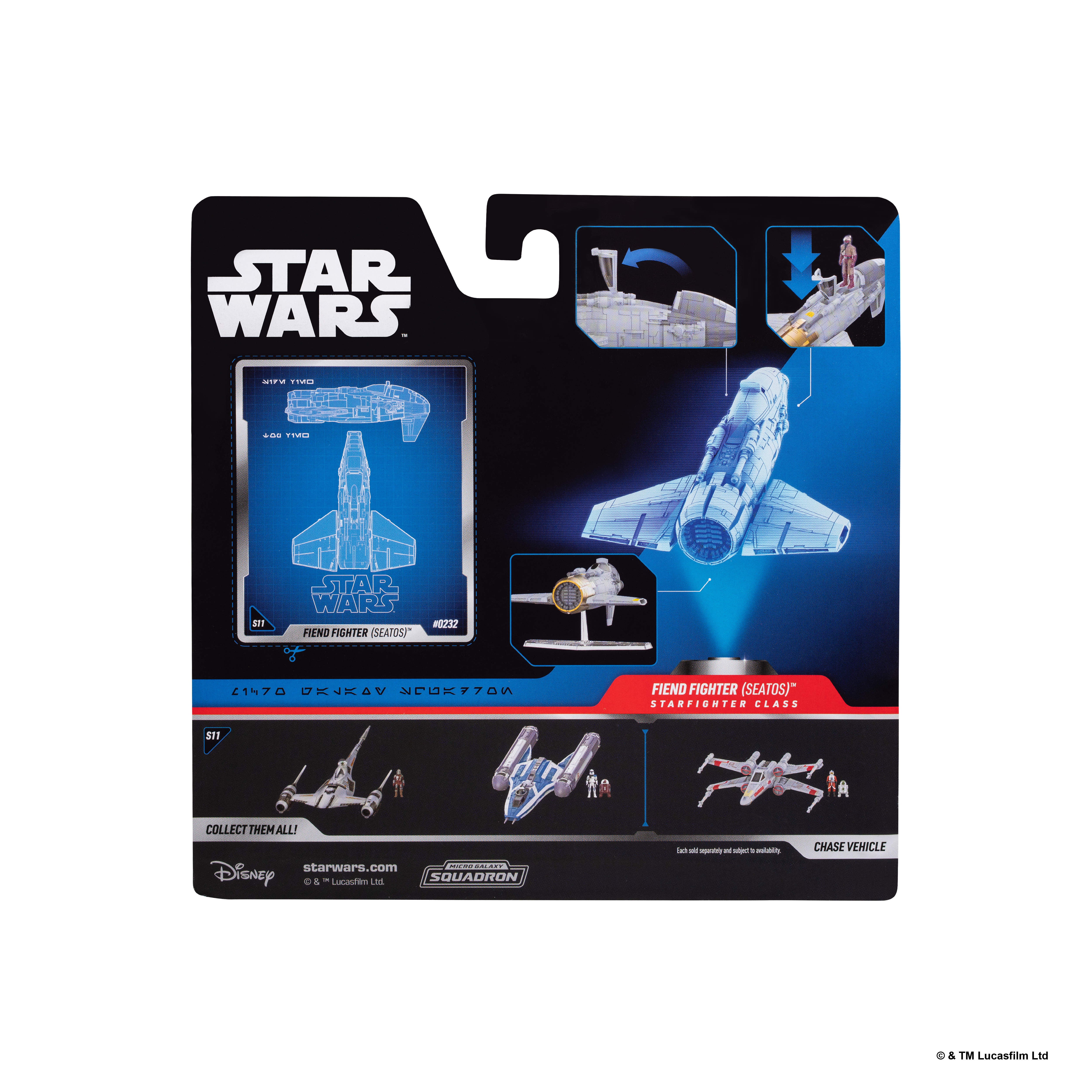 Star Wars Micro Galaxy Squadron Fiend Fighter with Star Navigator Guard