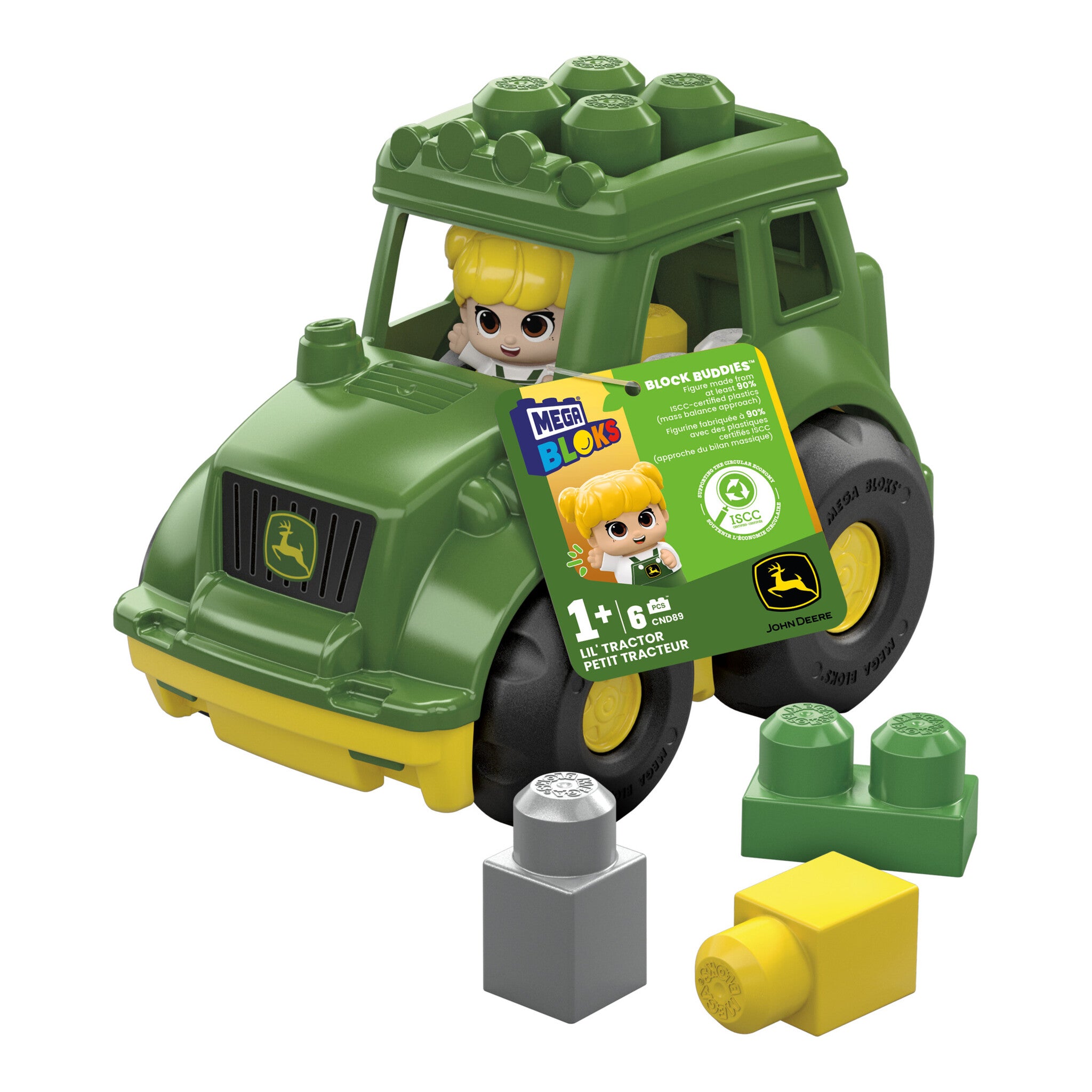 MEGA BLOKS John Deere Little Tractor Building Set