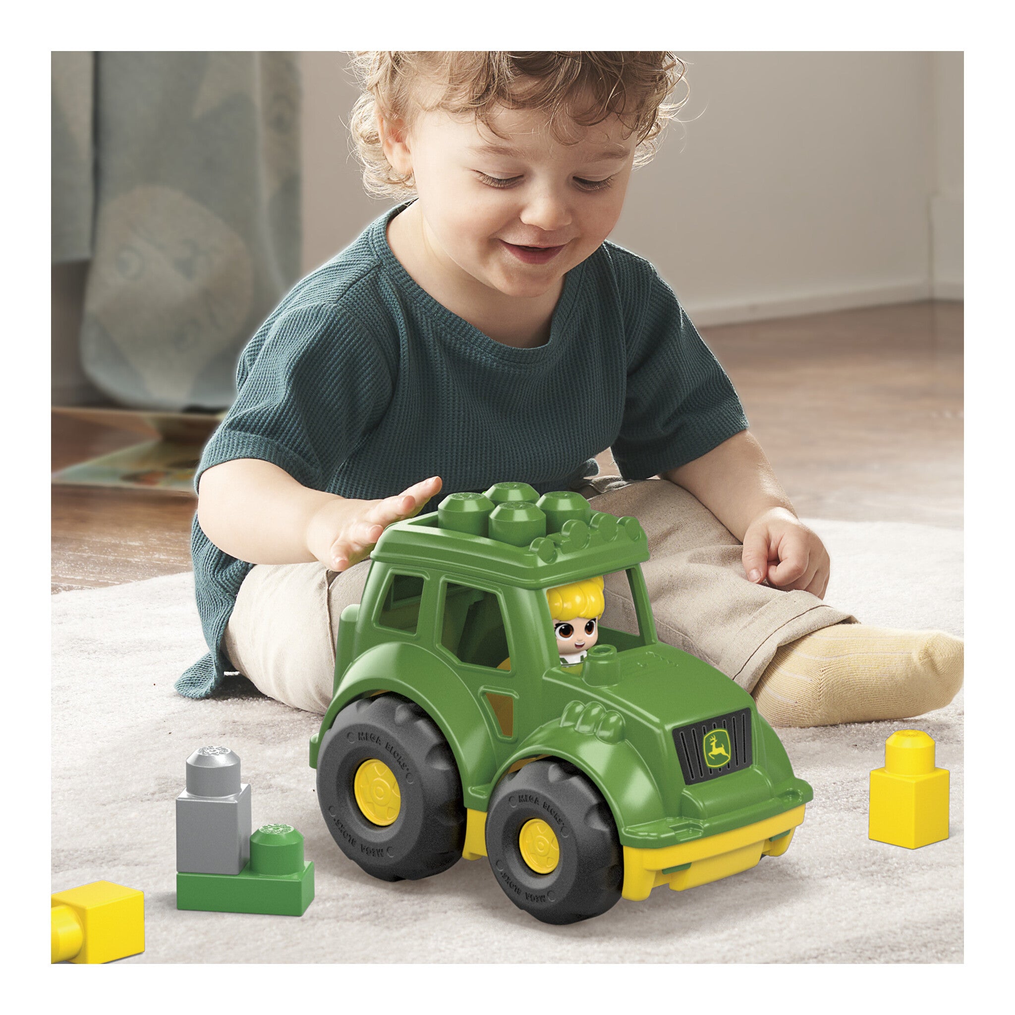 MEGA BLOKS John Deere Little Tractor Building Set