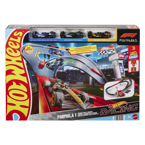Hot Wheels Formula 1 Sprint Race Circuit Track Set with 3 Cars