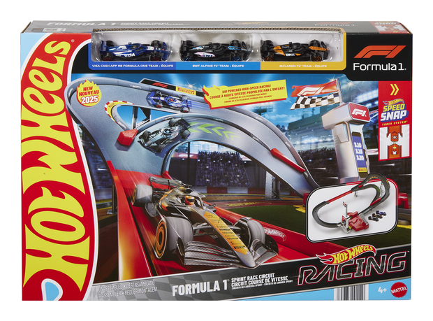Hot Wheels Formula 1 Sprint Race Circuit Track Set with 3 Cars