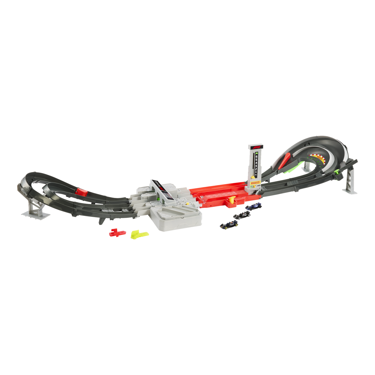 Hot Wheels Racing Formula 1 Grand Prix Circuit Track Set with 3 Cars