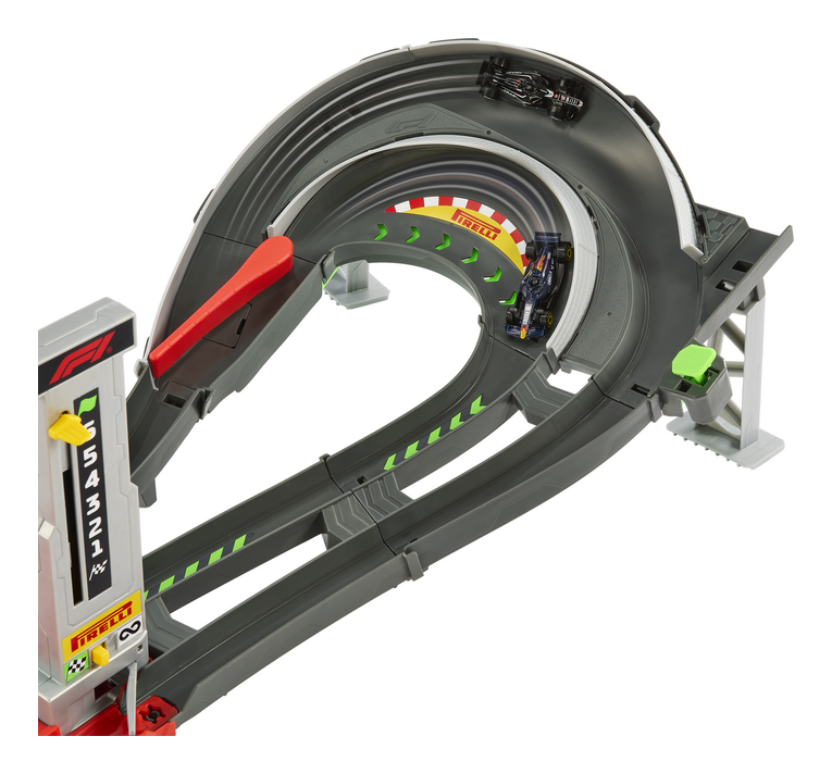 Hot Wheels Racing Formula 1 Grand Prix Circuit Track Set with 3 Cars