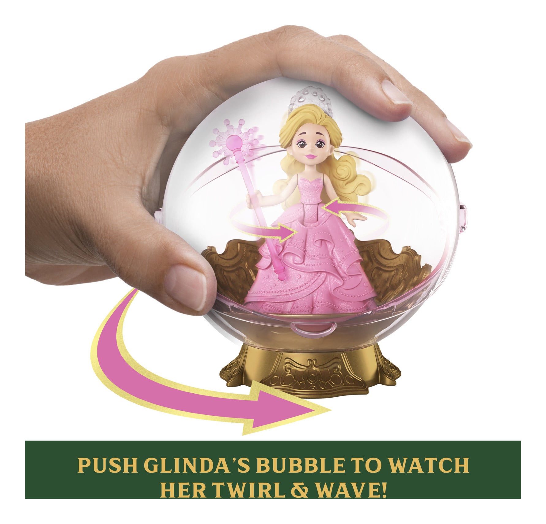 Wicked Glinda’s Floating Bubble Toy with Vehicle and Small Doll