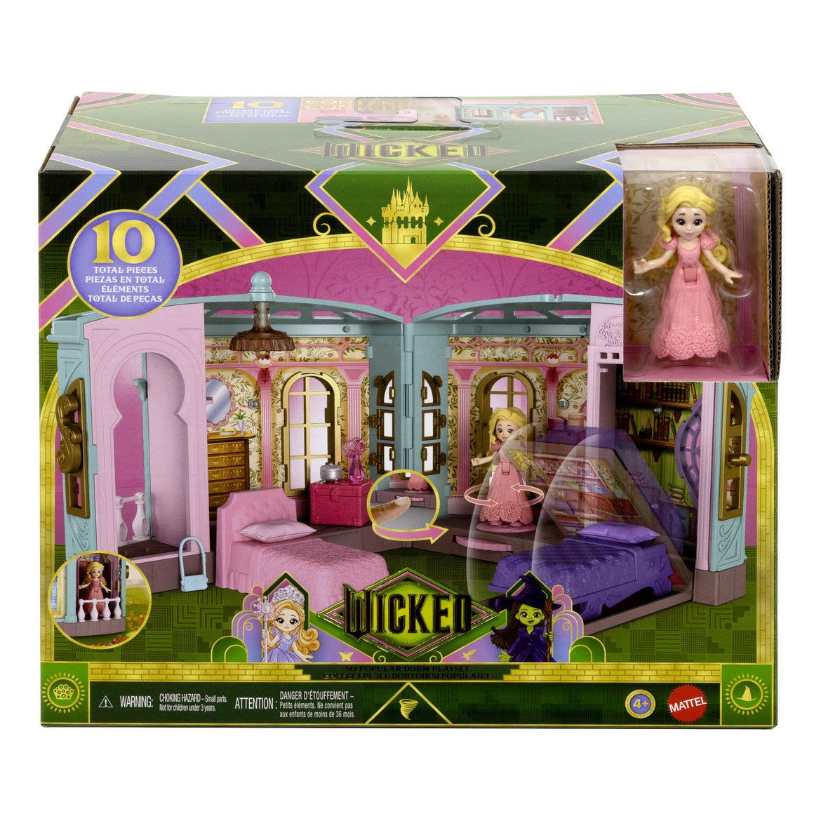 Mattel Wicked Glinda's So Popular Dorm Small Doll Playset