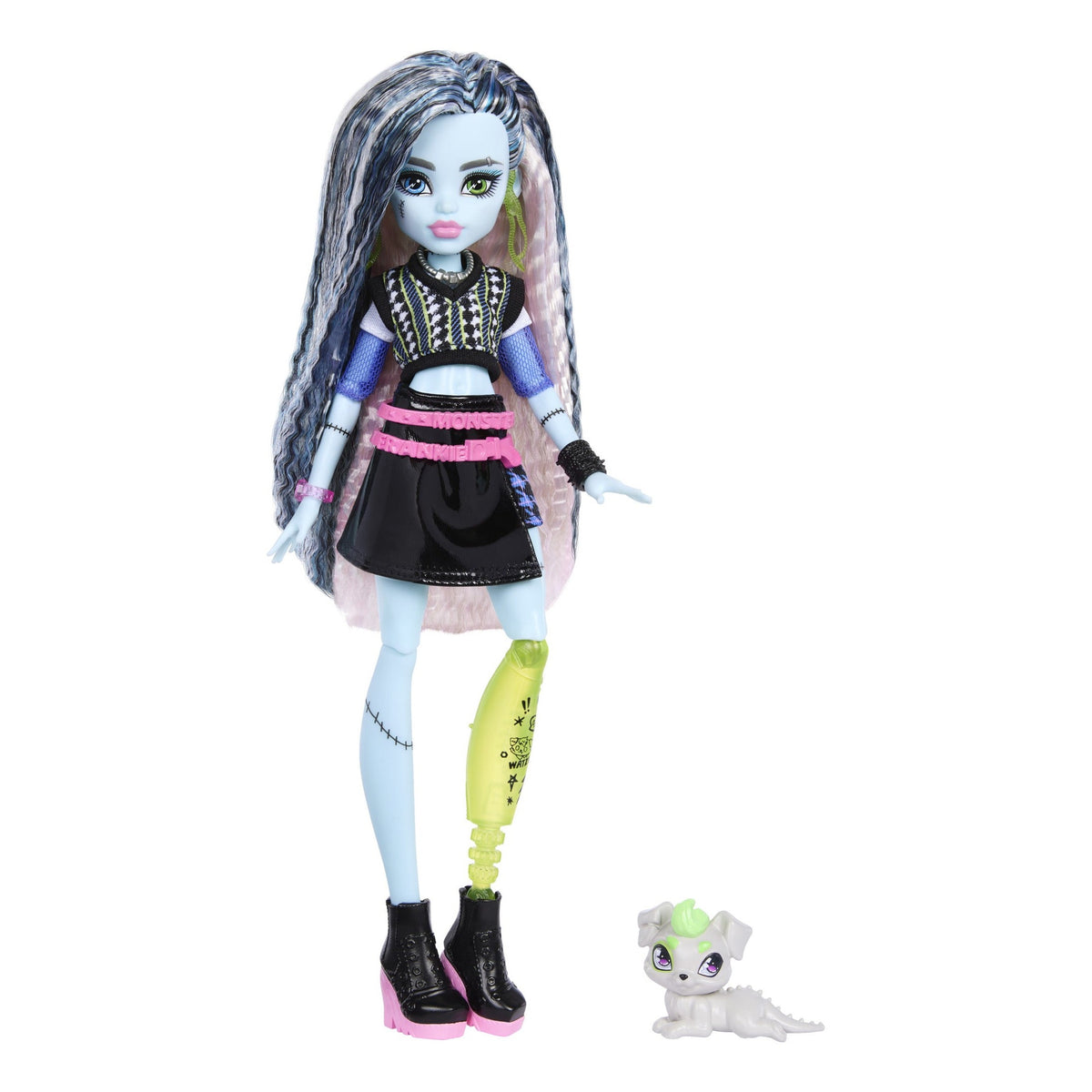 Monster High Frankie Stein Core Doll with Watzie and 7 Accessories