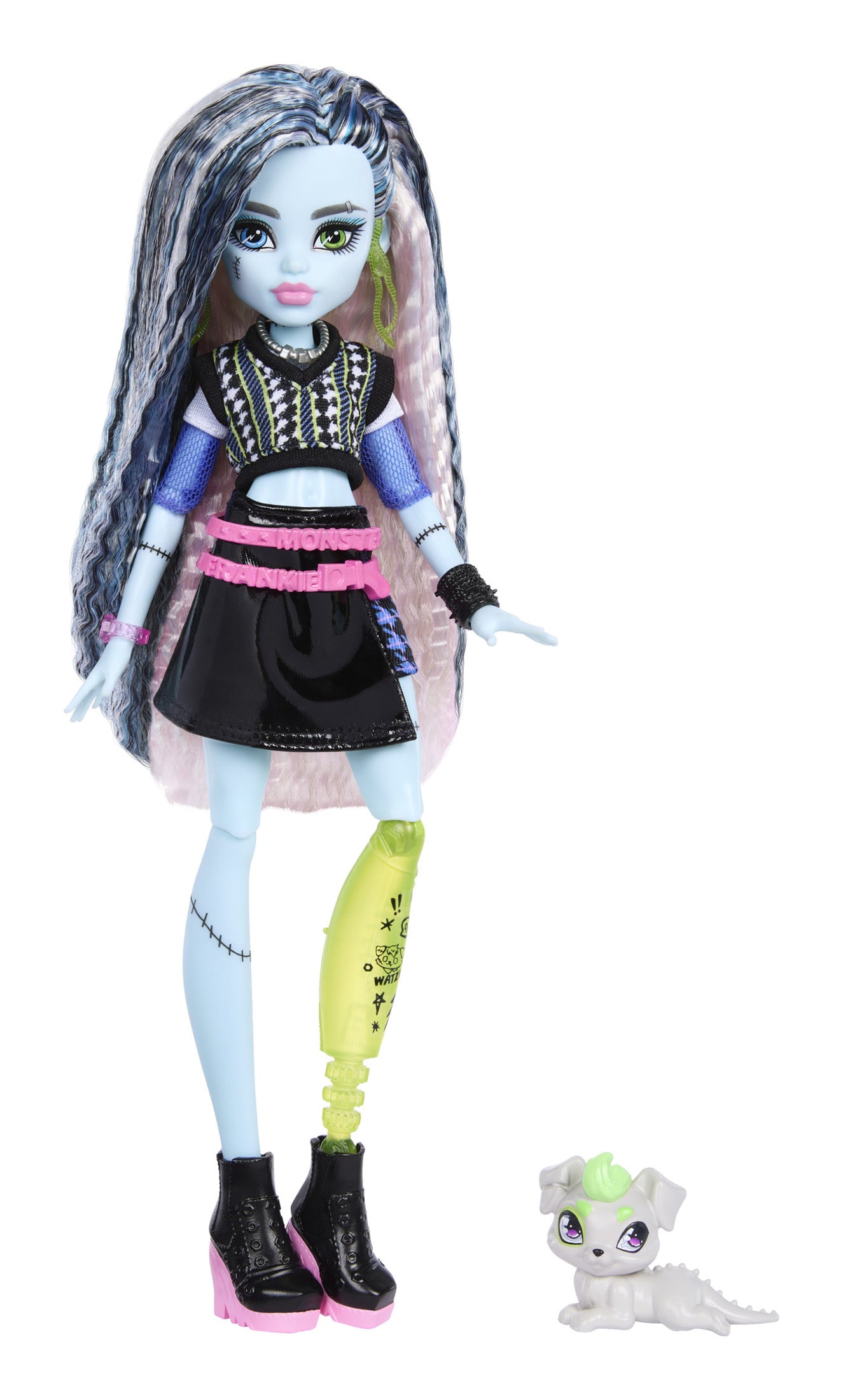 Monster High Frankie Stein Core Doll with Watzie and 7 Accessories