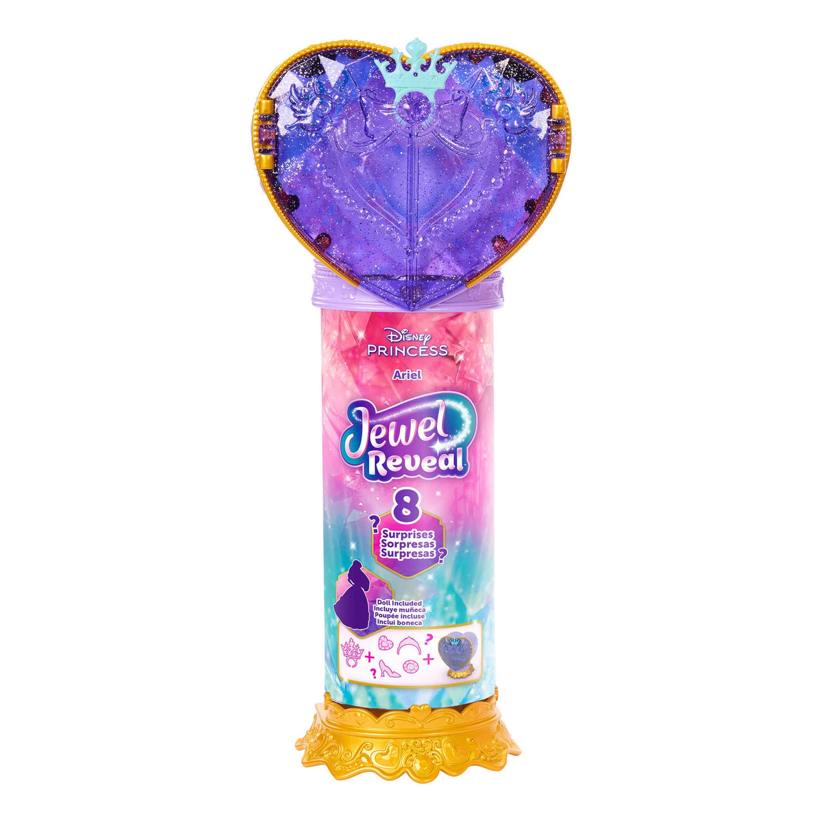 Disney Princess Jewel Reveal Ariel Doll with 8 Surprises