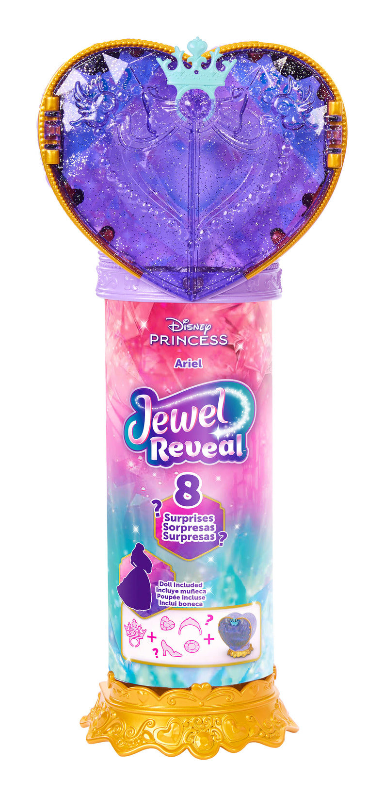 Disney Princess Jewel Reveal Ariel Doll with 8 Surprises