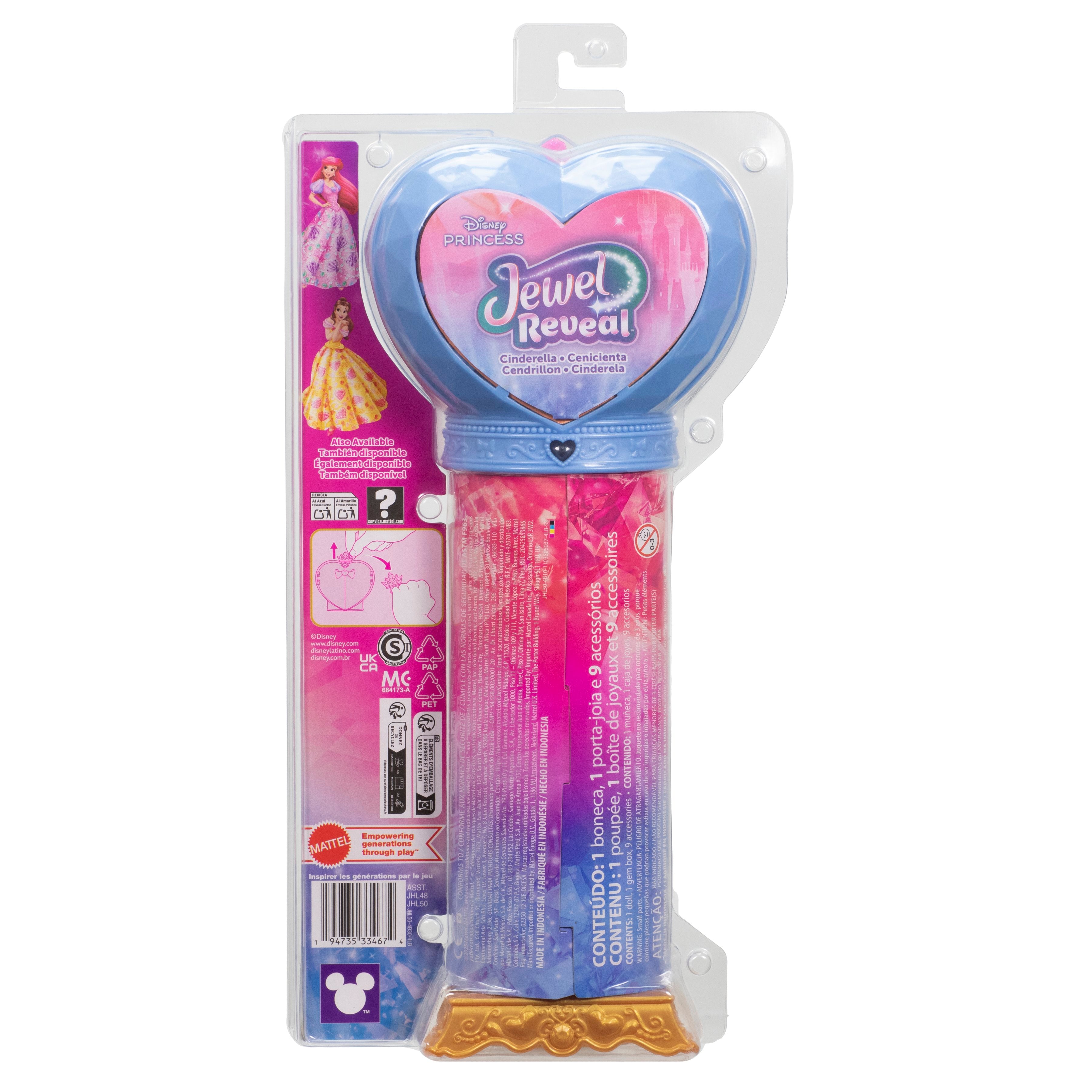 Disney Princess Jewel Reveal Cinderella Doll with 8 Surprises