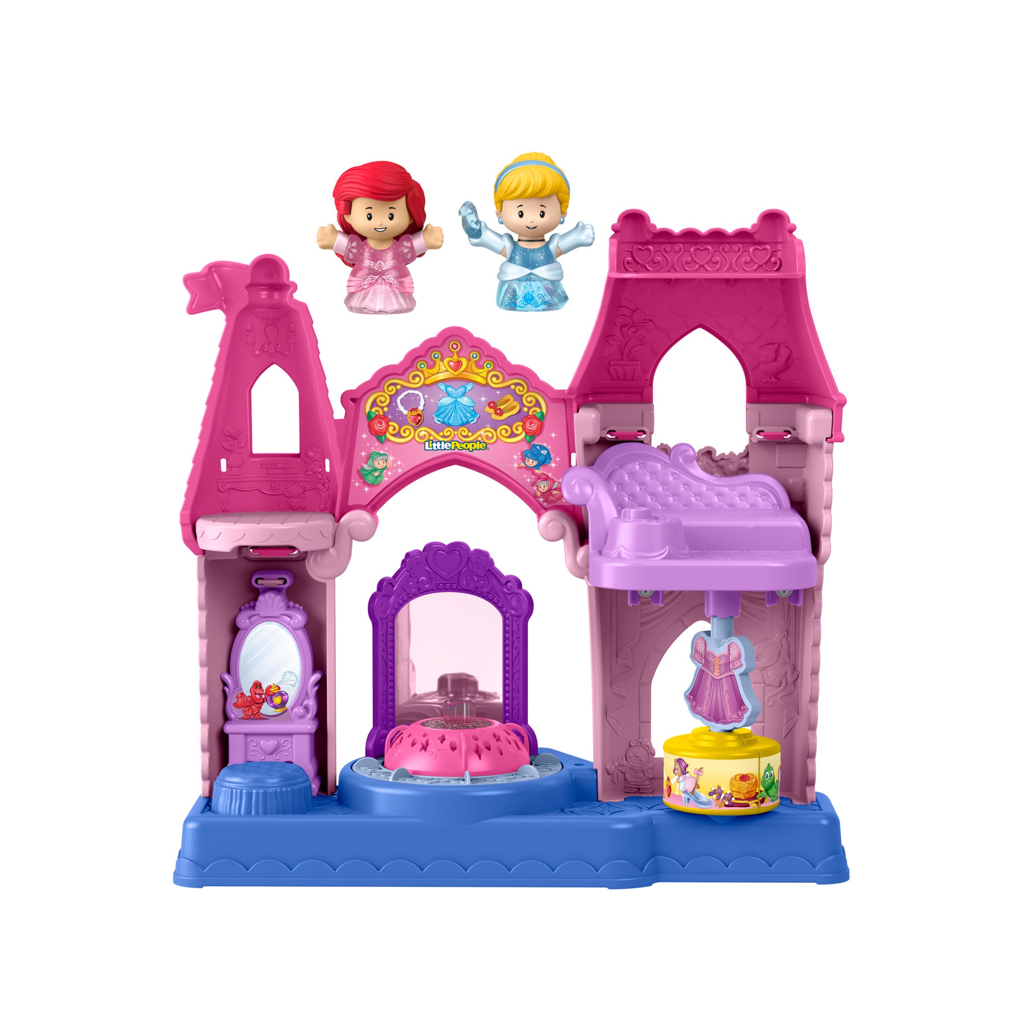 Fisher-Price Little People Disney Princess Shimmer & Glow Dress Shop Playset with 2 Figures