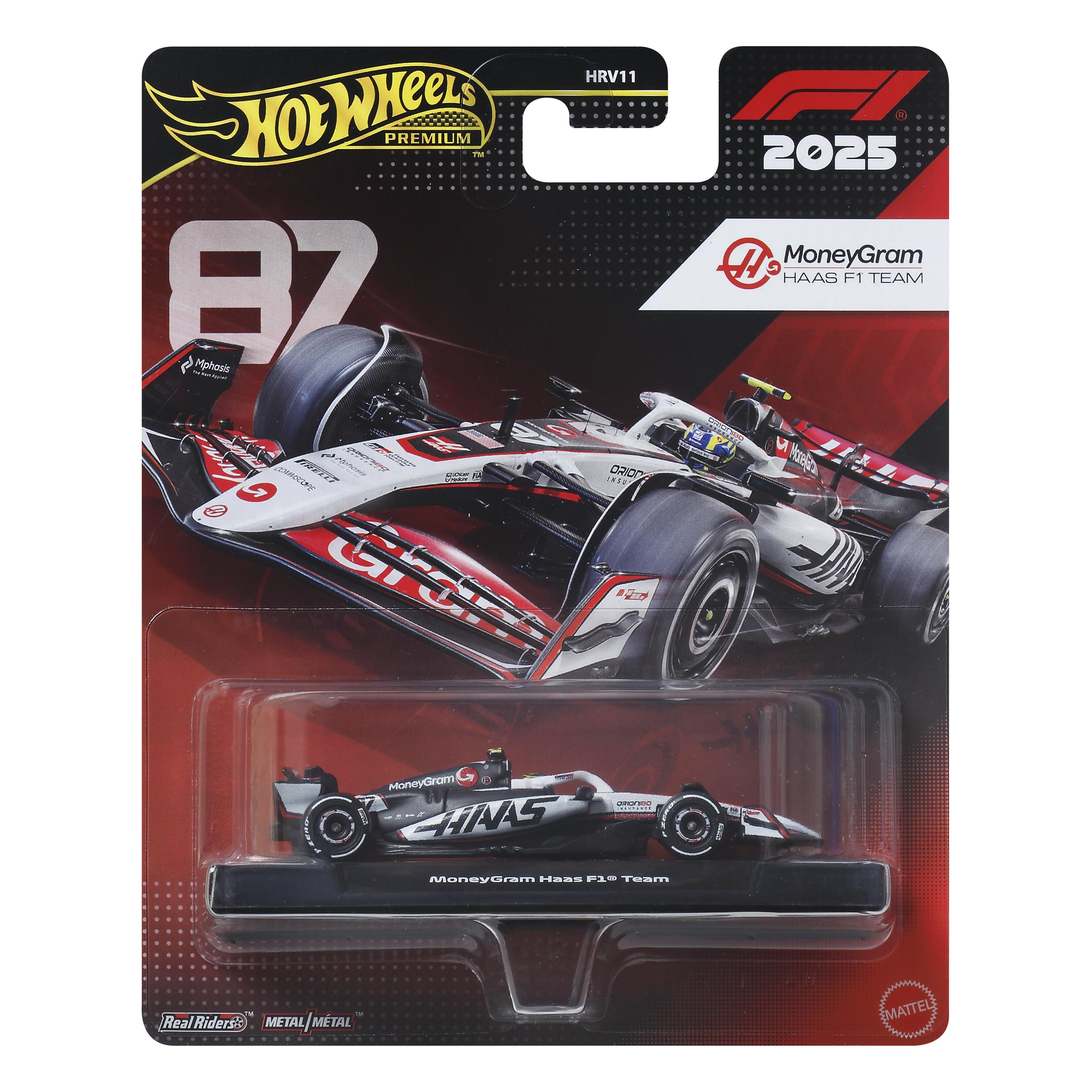 Hot Wheels Premium Formula 1 Haas Oliver Bearman #87 1:64 Die-Cast Car