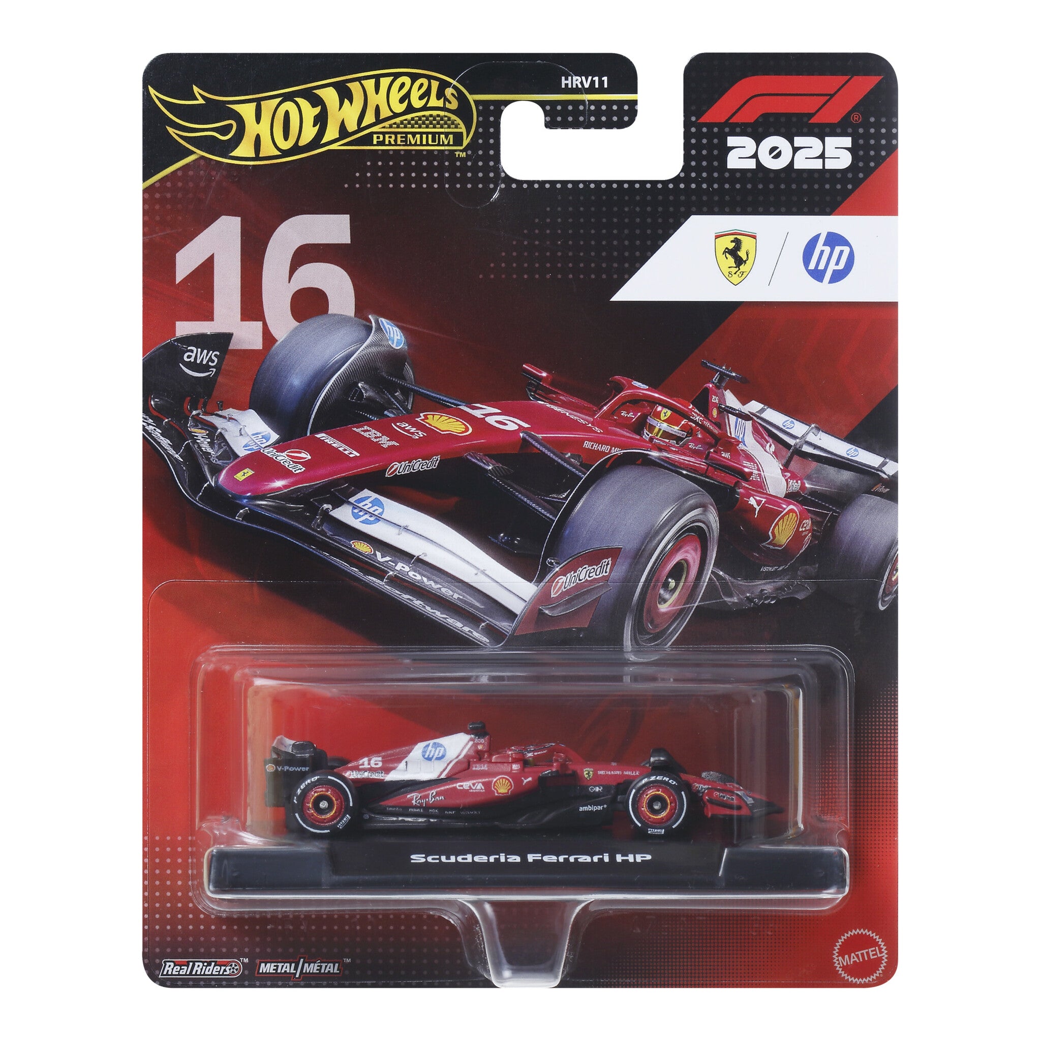 Hot Wheels Premium Formula 1 Ferrari Charles Leclerc 1:64 Die-Cast Car