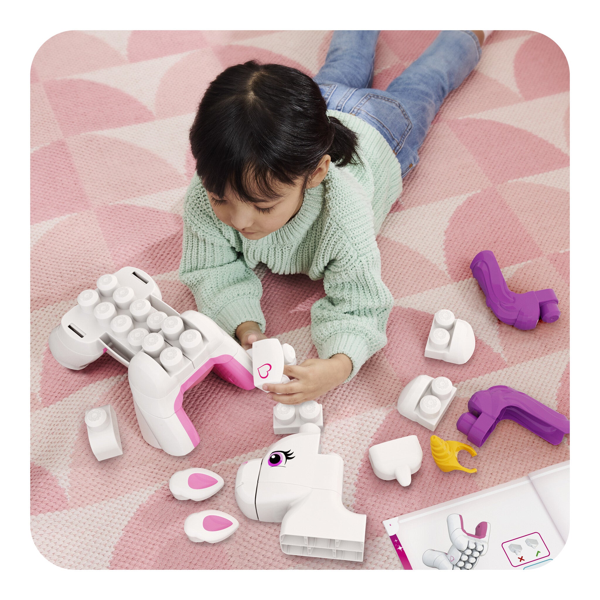 MEGA BLOKS Build & Enchant Unicorn 3-in-1 Building Set, 26 Pieces