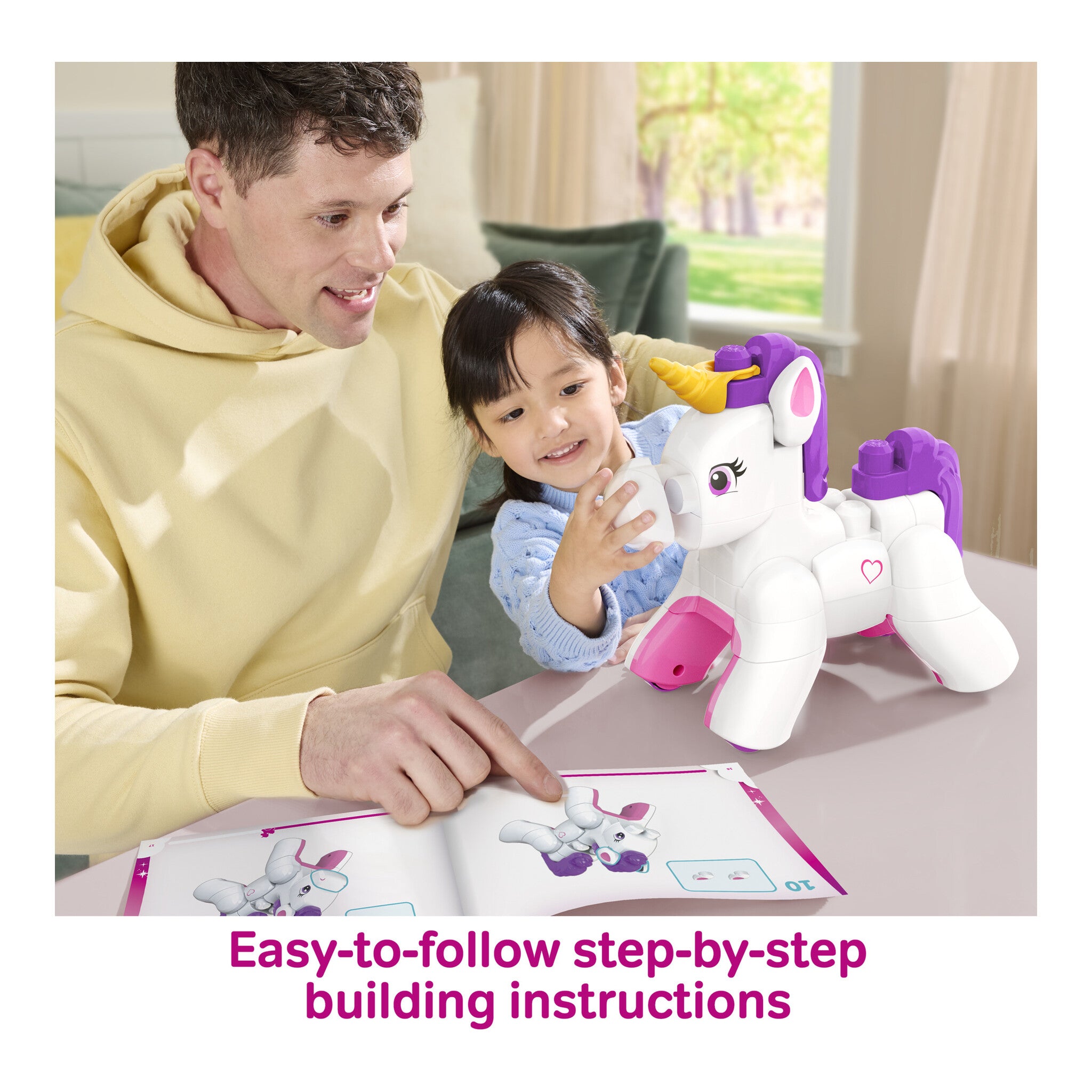 MEGA BLOKS Build & Enchant Unicorn 3-in-1 Building Set, 26 Pieces