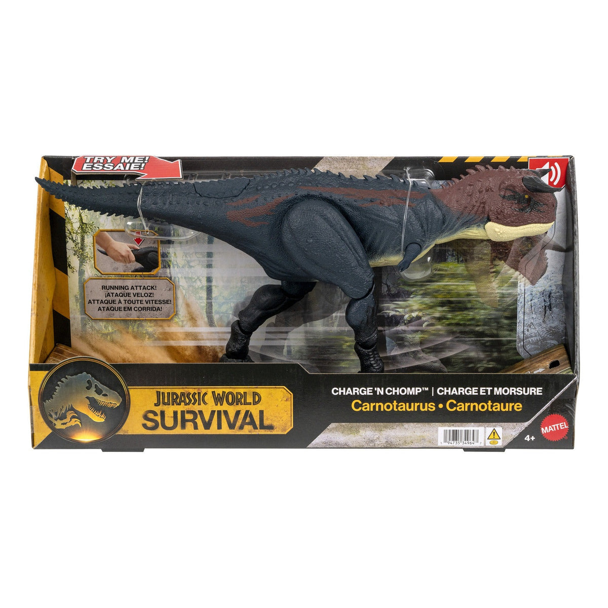 Jurassic World Charge 'N Chomp Carnotaurus Dinosaur Action Figure