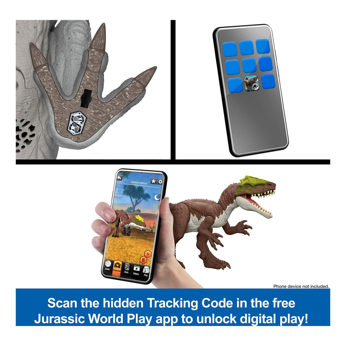 Jurassic World Charge 'N Chomp Carnotaurus Dinosaur Action Figure