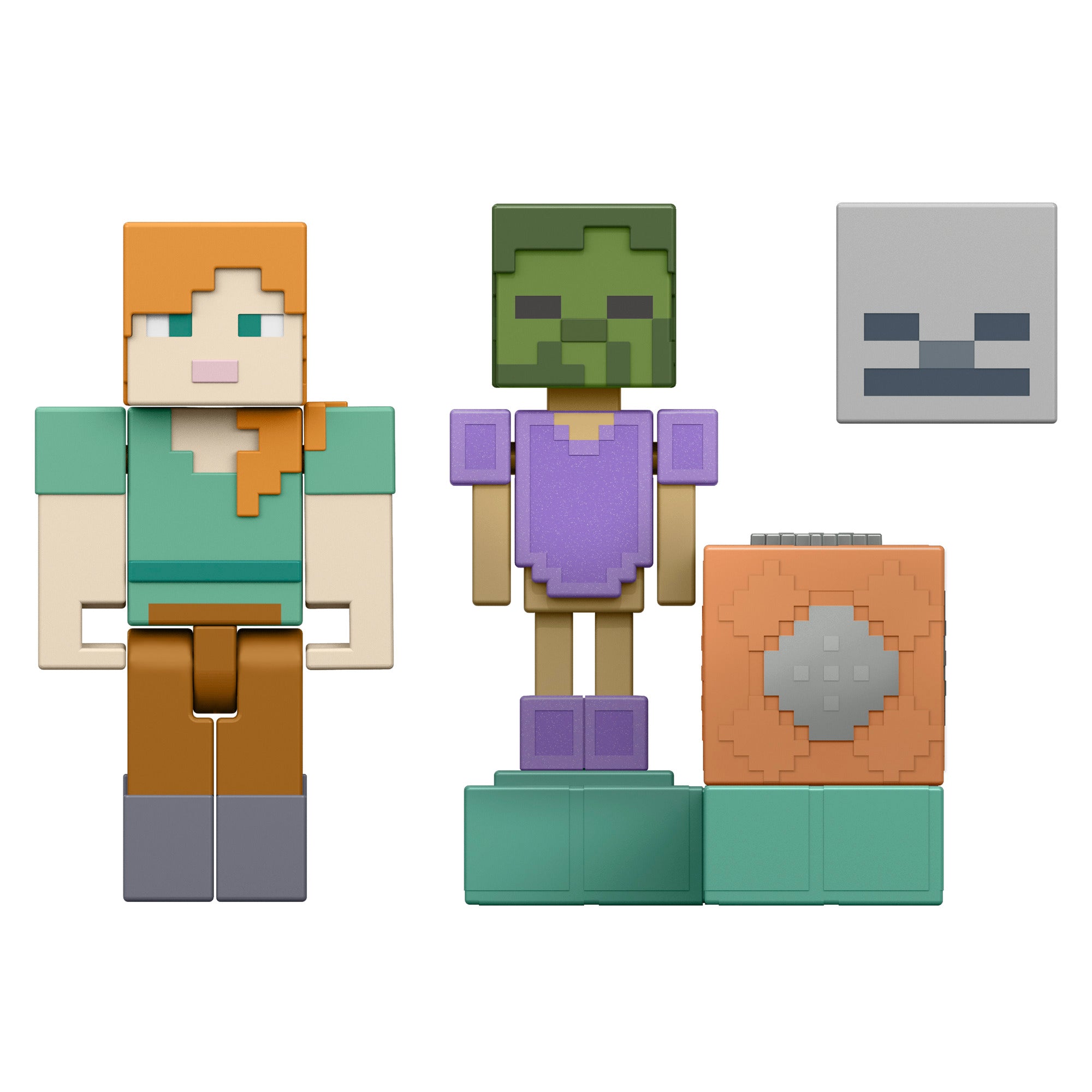Minecraft Redstone Charged Animated Armour Stand Set with Alex Figure