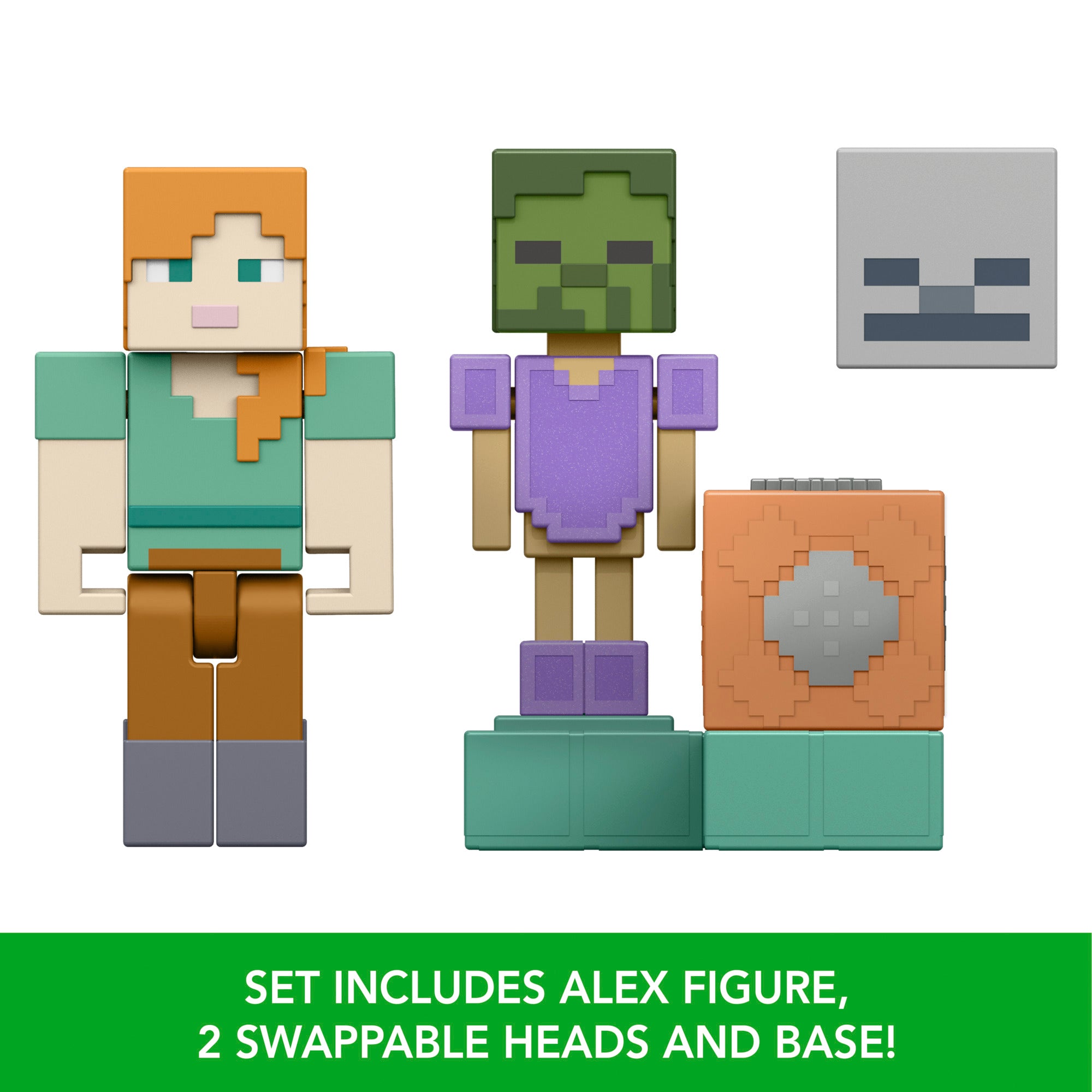 Minecraft Redstone Charged Animated Armour Stand Set with Alex Figure