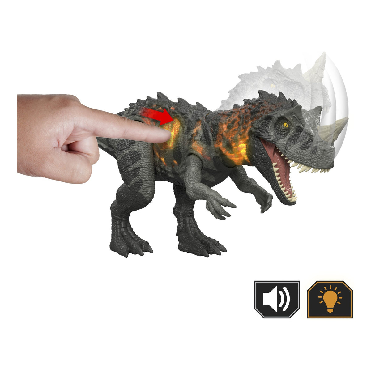 Jurassic World Wild Roar Ceratosaurus Dinosaur Action Figure