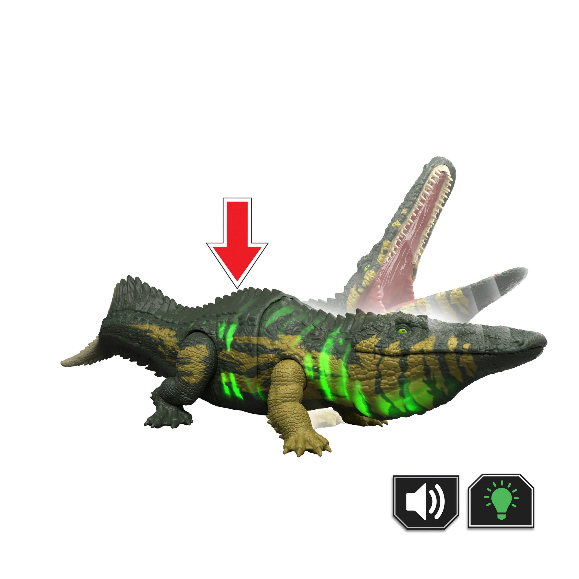 Jurassic World Wild Roar Stomatosuchus Dinosaur Action Figure