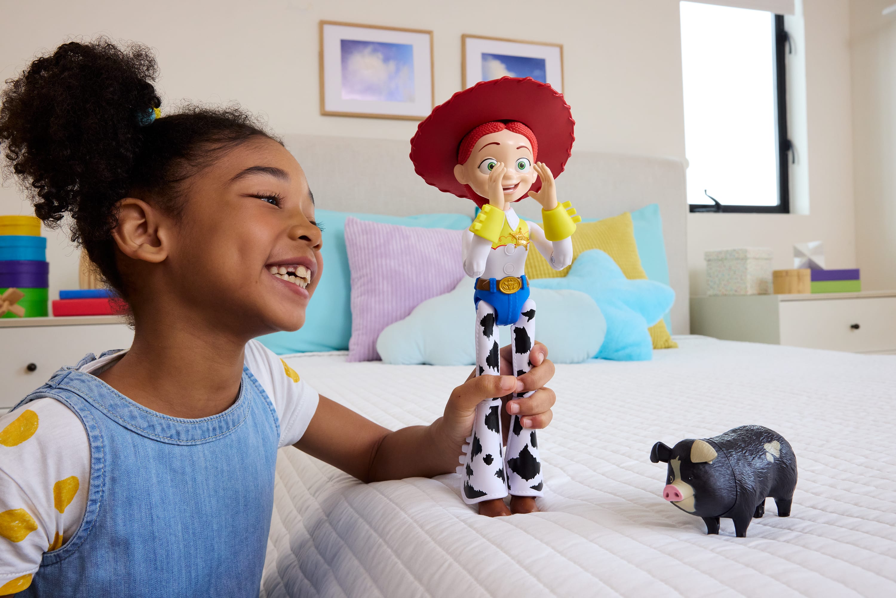 Mattel Disney Pixar Toy Story 5 Critter Talk Jessie Feature Figure with Jimmy Dean Pig