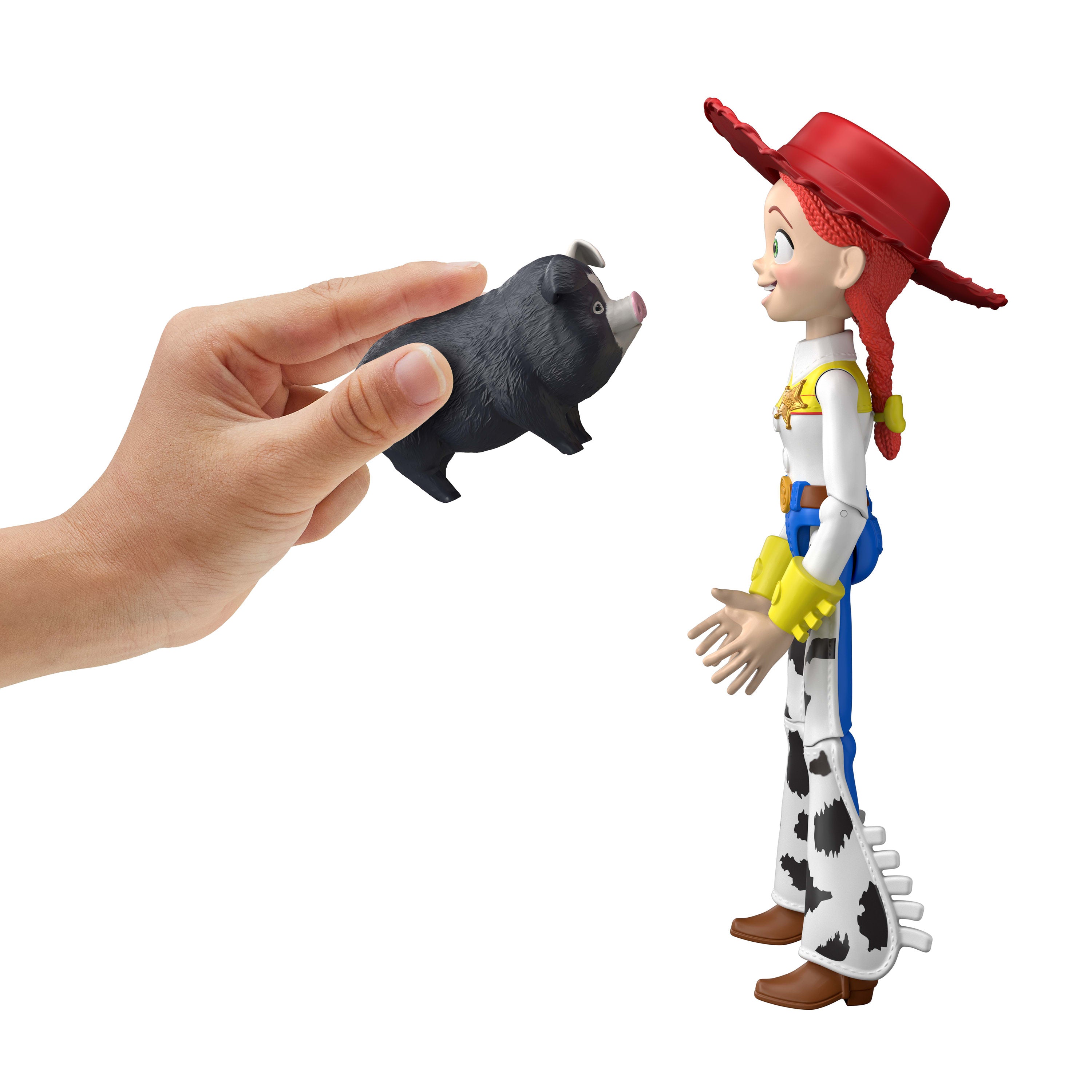 Mattel Disney Pixar Toy Story 5 Critter Talk Jessie Feature Figure with Jimmy Dean Pig