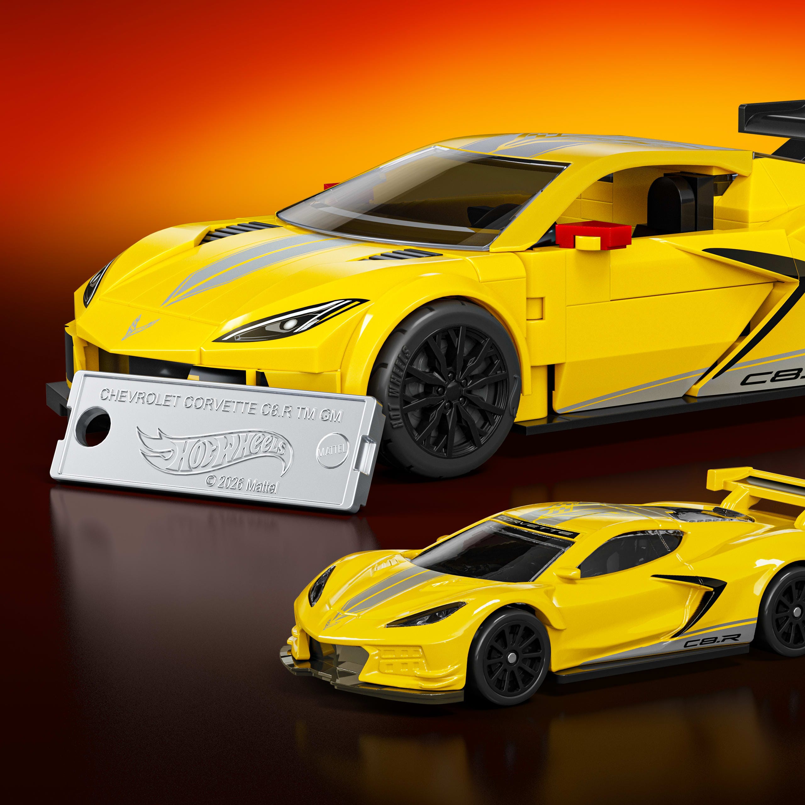 Mattel Brick Shop Hot Wheels ’20 Corvette C8.R Building Set