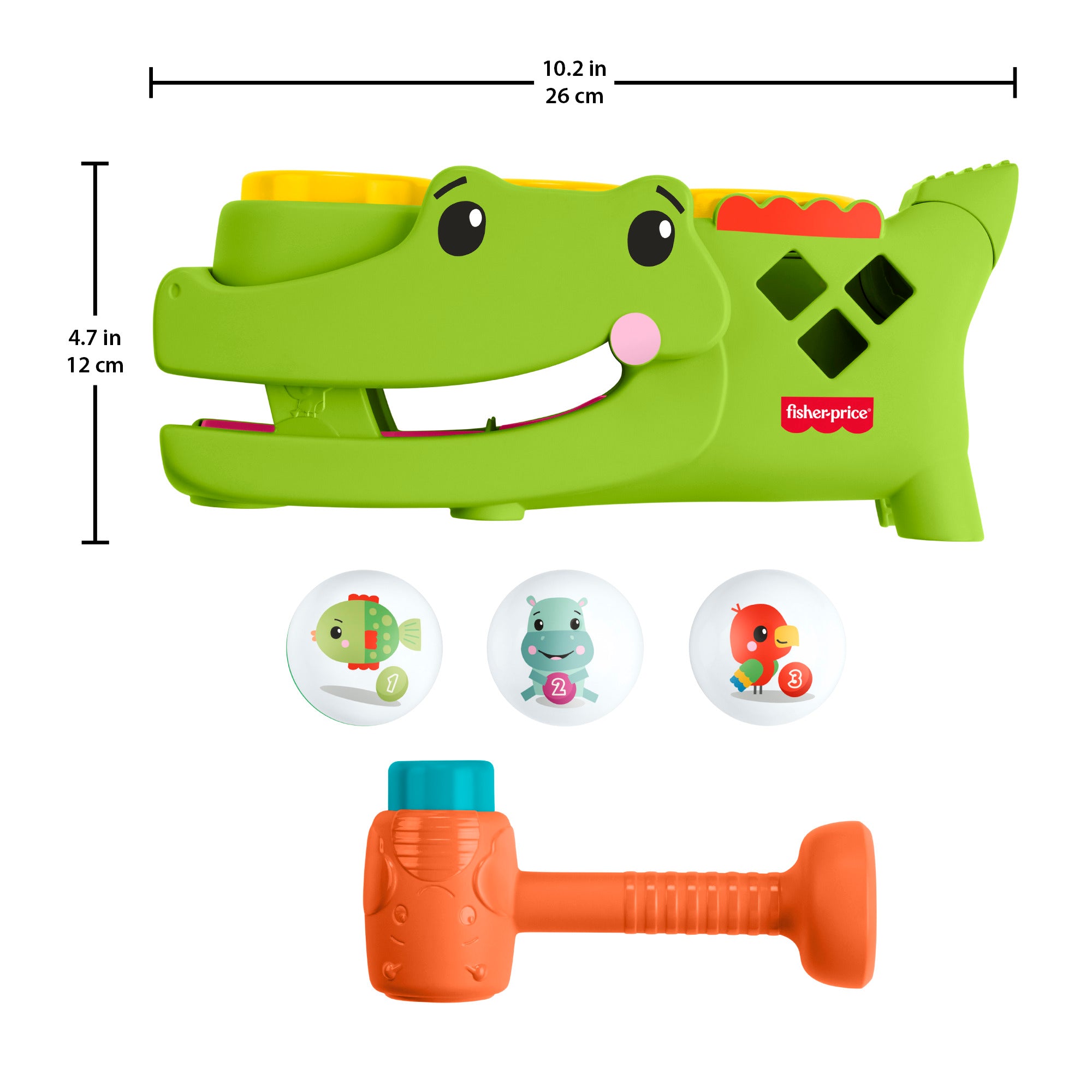 Fisher-Price Sit & Tap Rolligator Activity Toy
